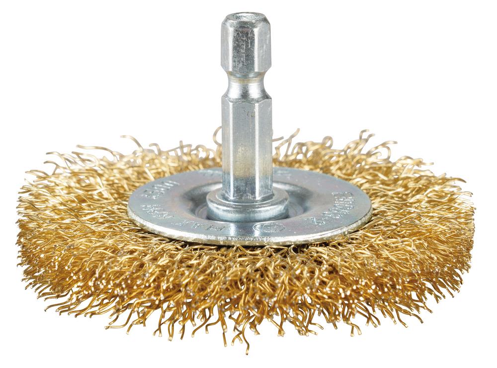 Wire Wheel Brush (Brass Coated)