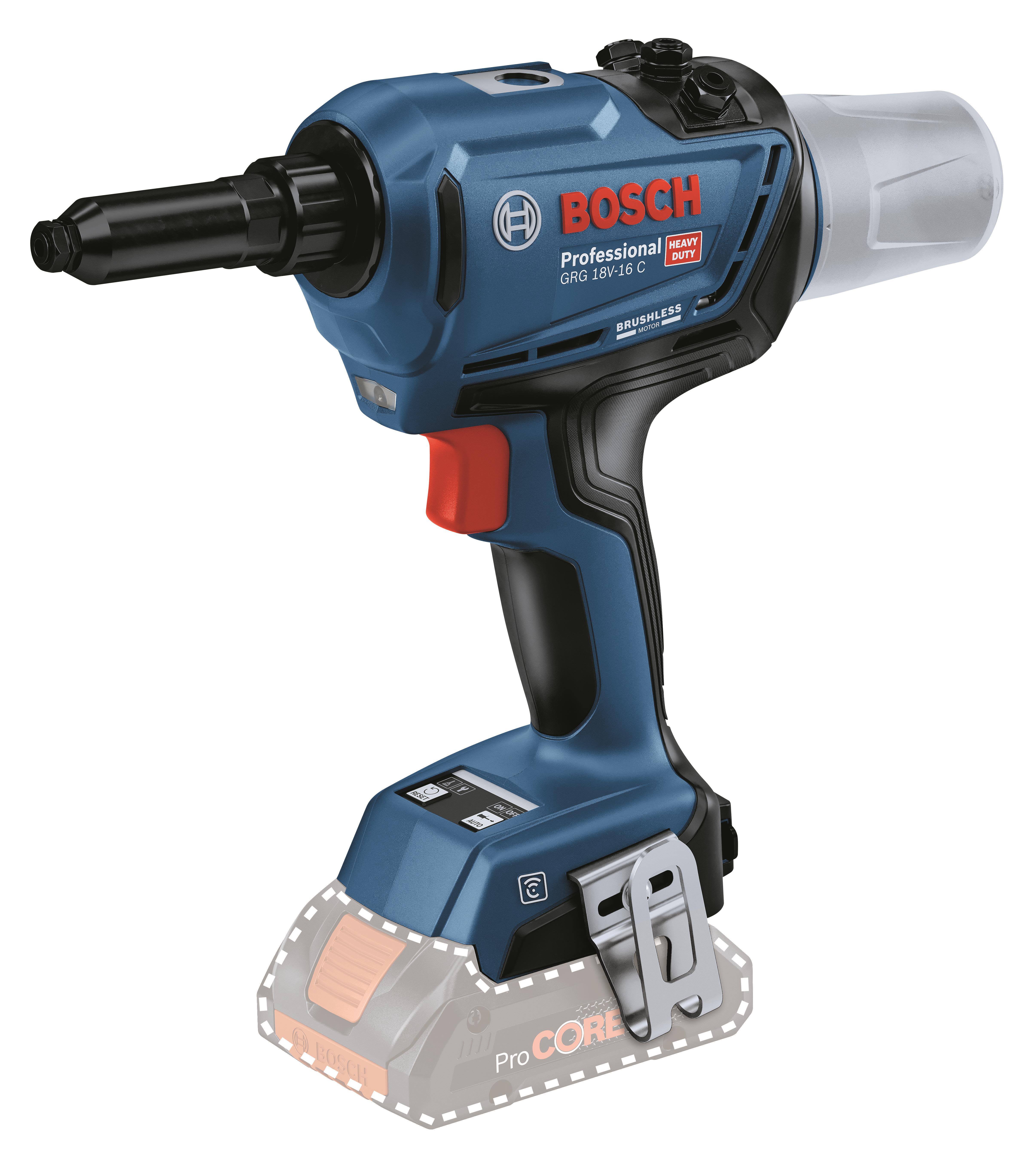 Bosch GRG 18V-16 C Nittepistol uten batteri og lader