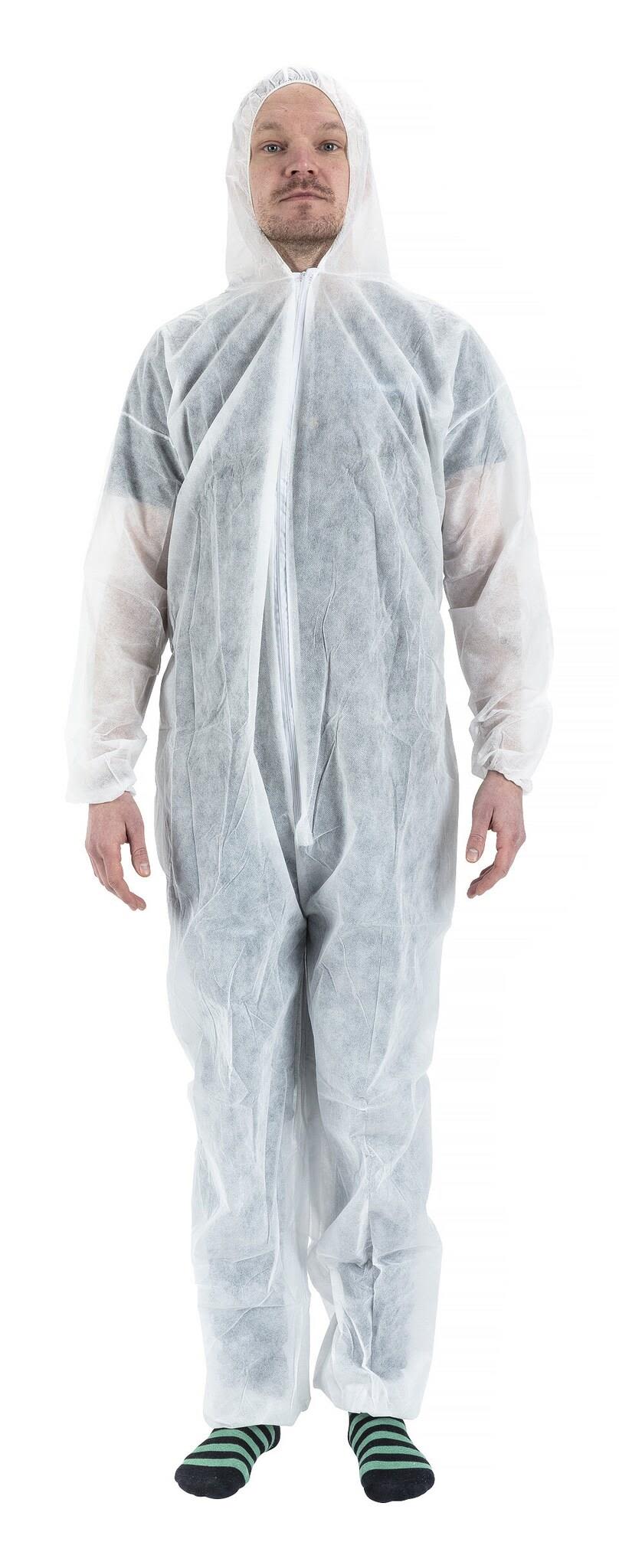PELA 510079 Skyddsoverall vit, engångsbruk XL