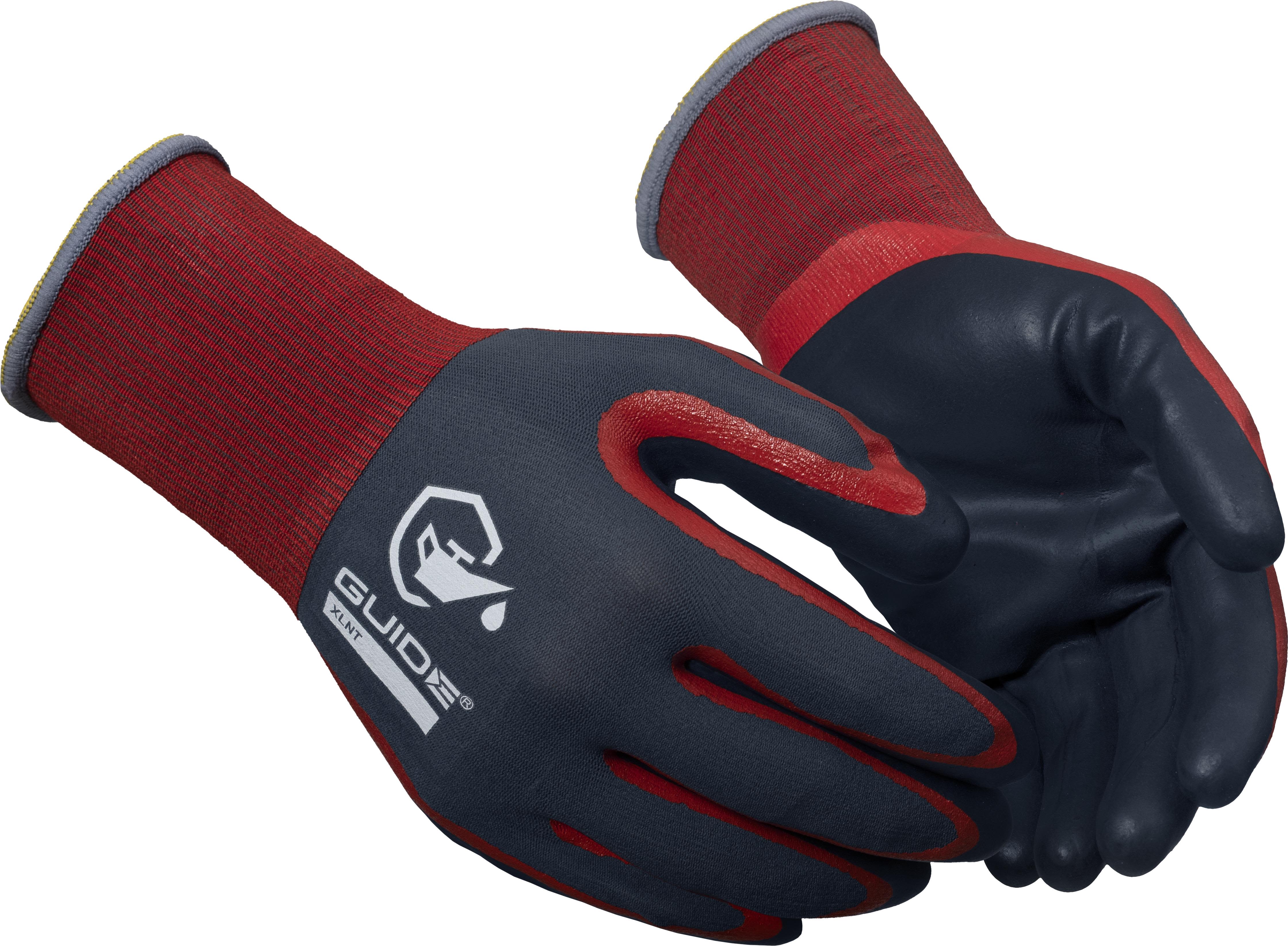 Guide Gloves 9502 Handske nitrildopp, oljegrepp, touch 10