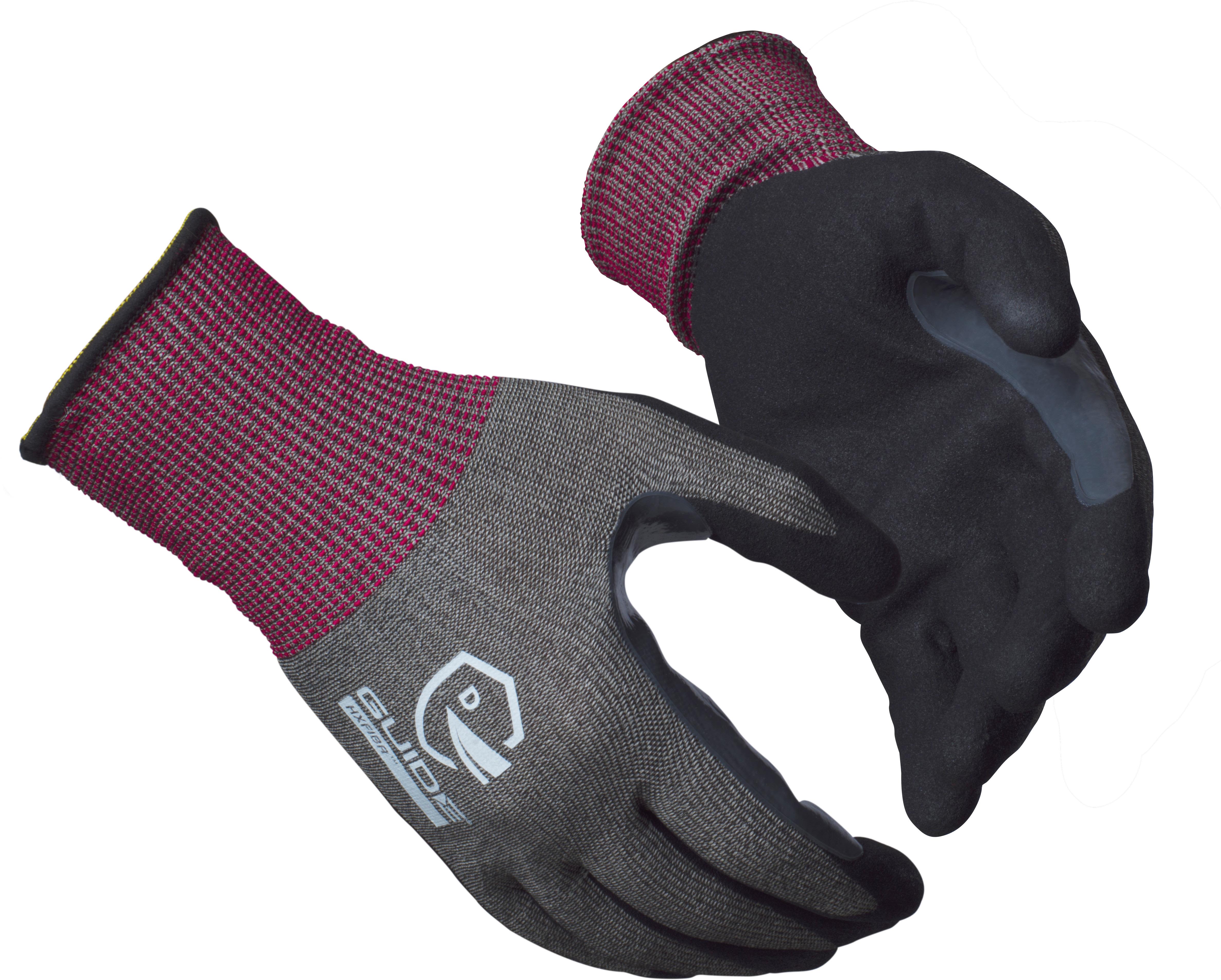 Guide Gloves 6603 Handske nitrildopp, skärskydd D, touch 11