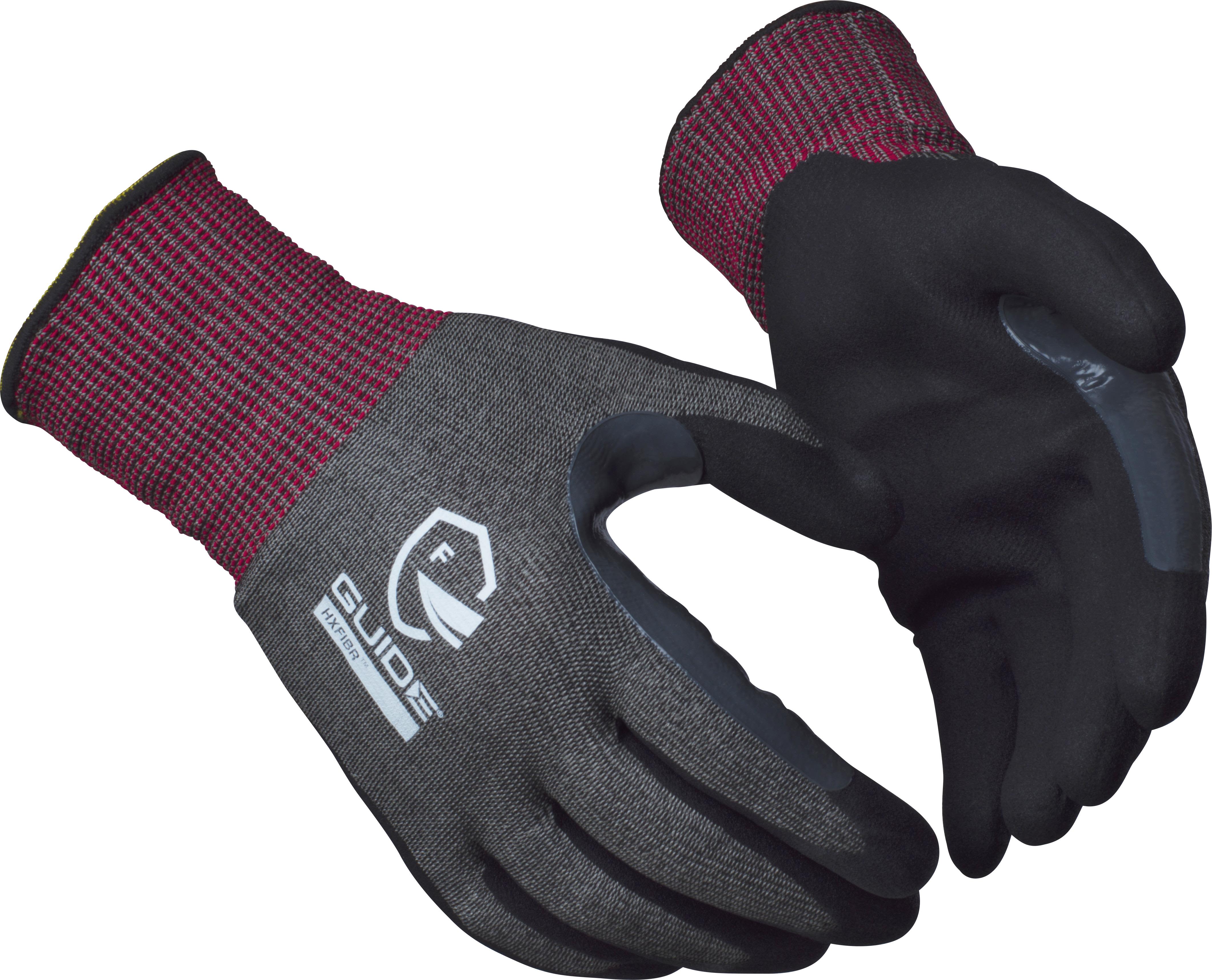 Guide Gloves 6605 Handske nitrildopp, skärskydd F, touch 10