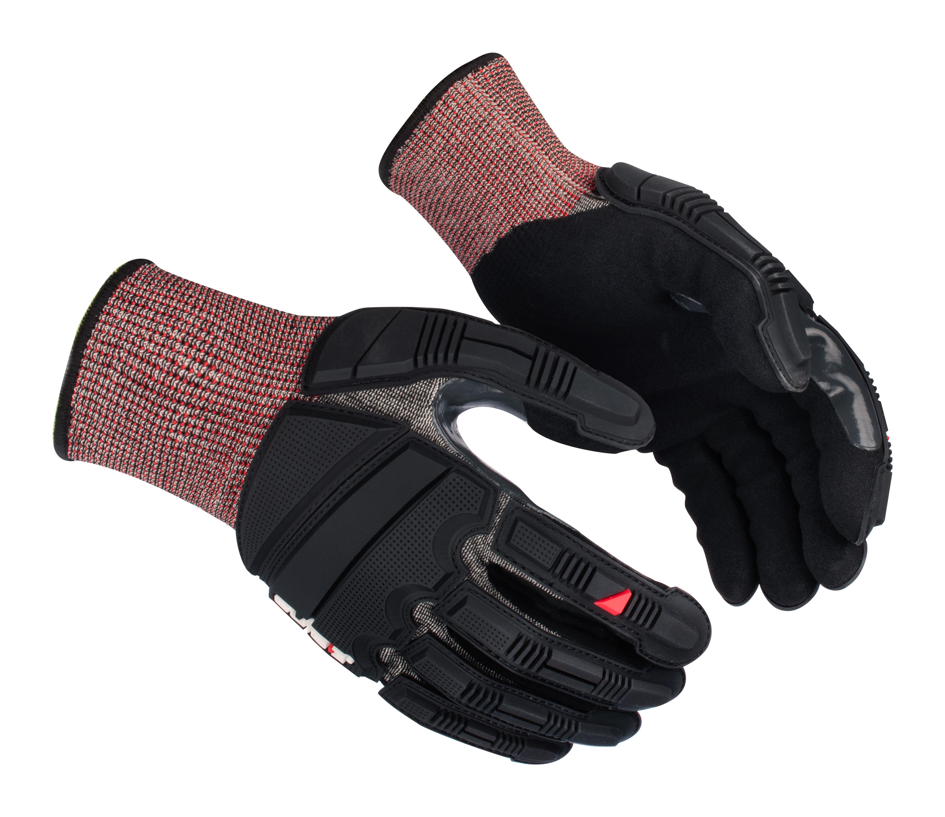 Guide Gloves 6609 Handske nitrildopp, skärskydd D, slagskydd 12