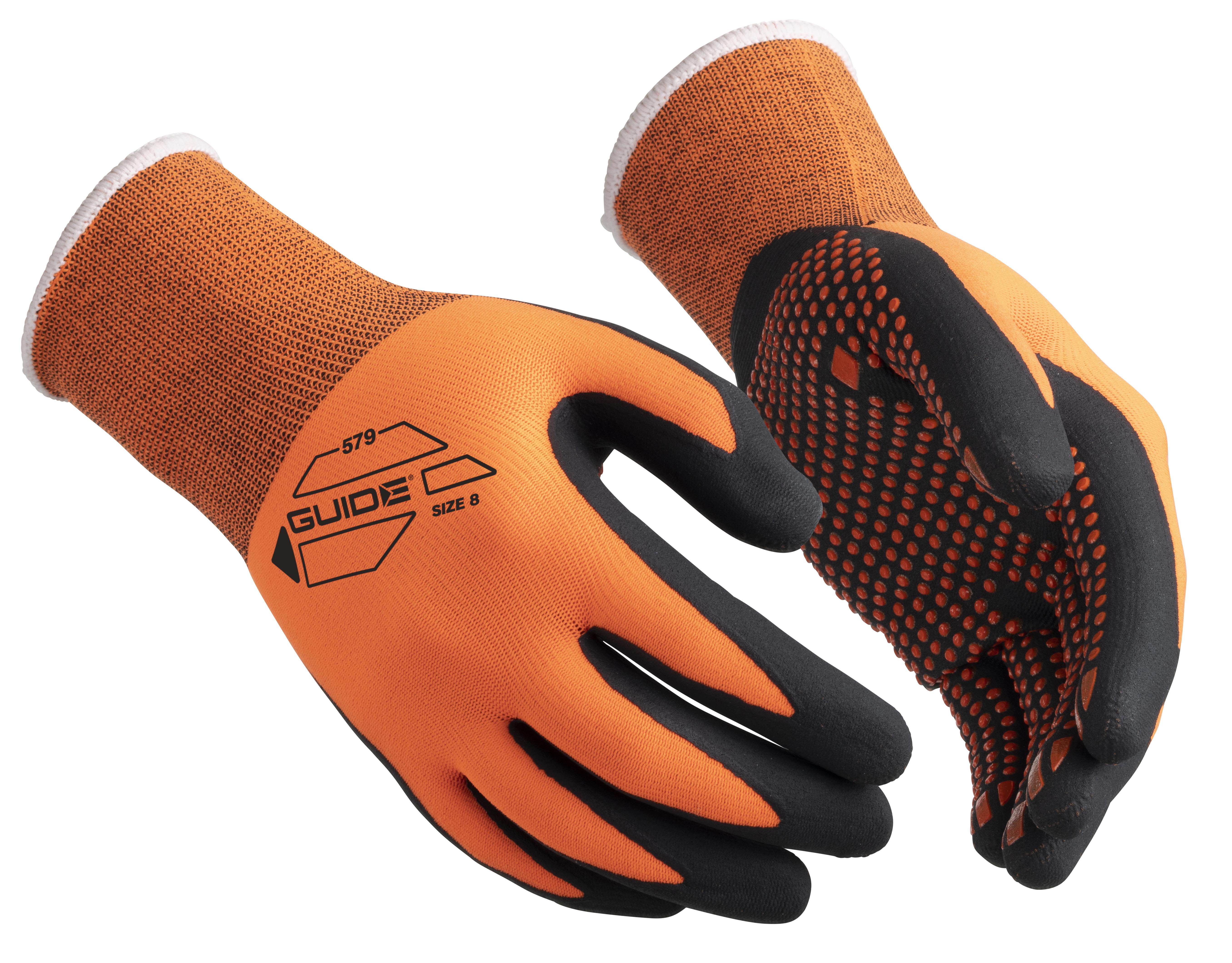 Guide Gloves 579 HP Handske nitril, Hi-Viz, nitril 11