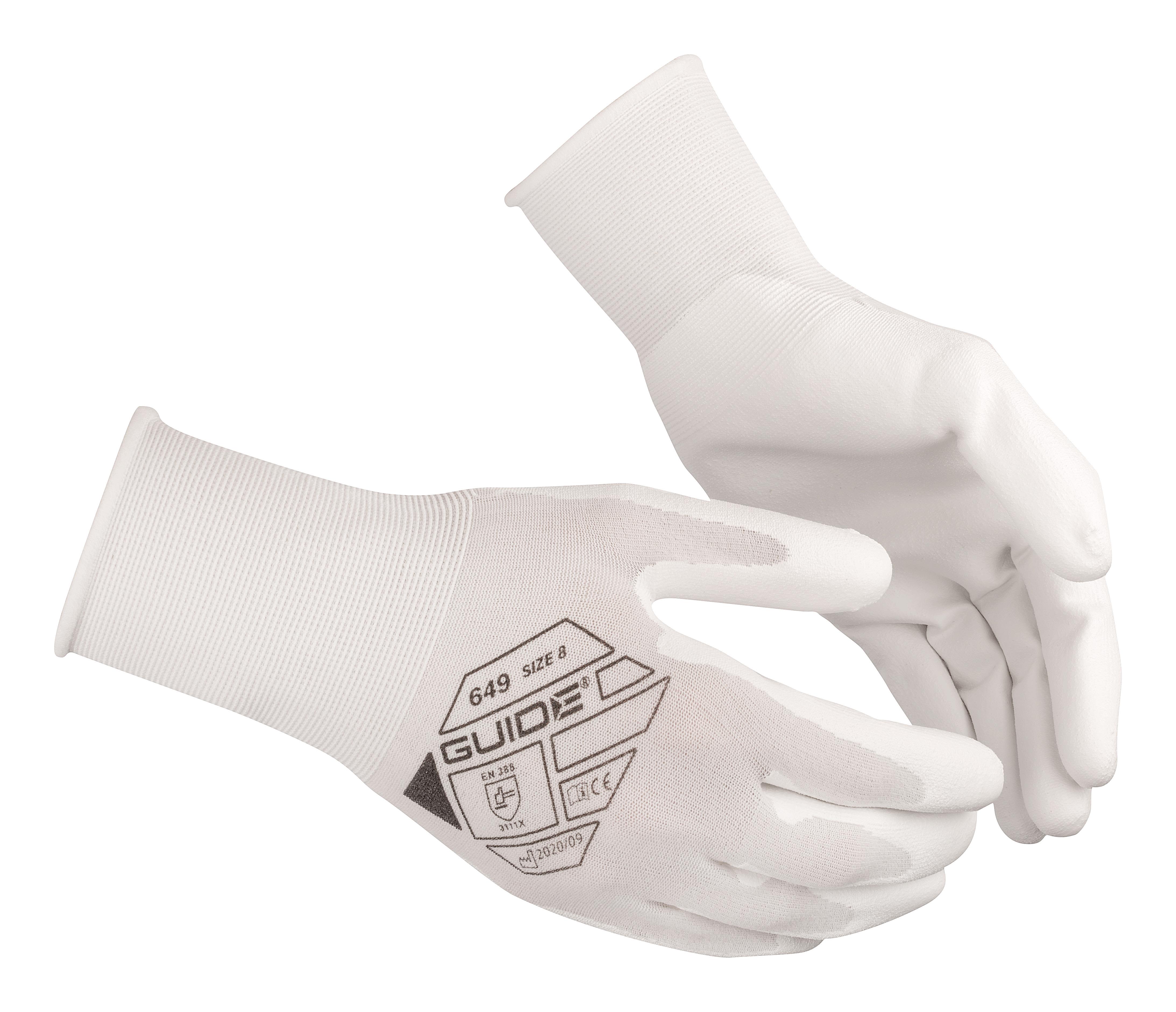 Guide Gloves 649 Handske PU, extra tunn 10