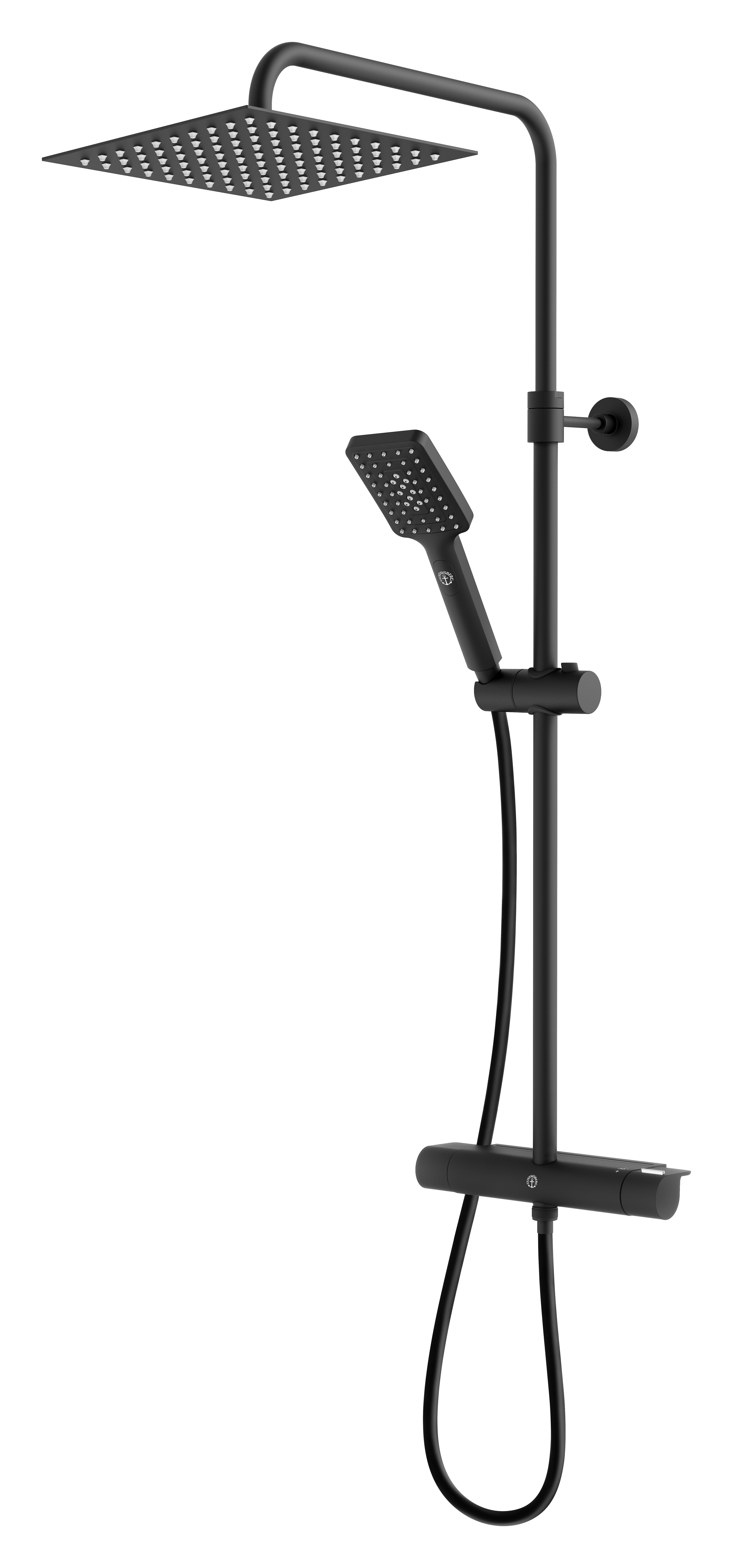 Gustavsberg GB4120843553 Takdusch 160 c/c, kvadrat Svart