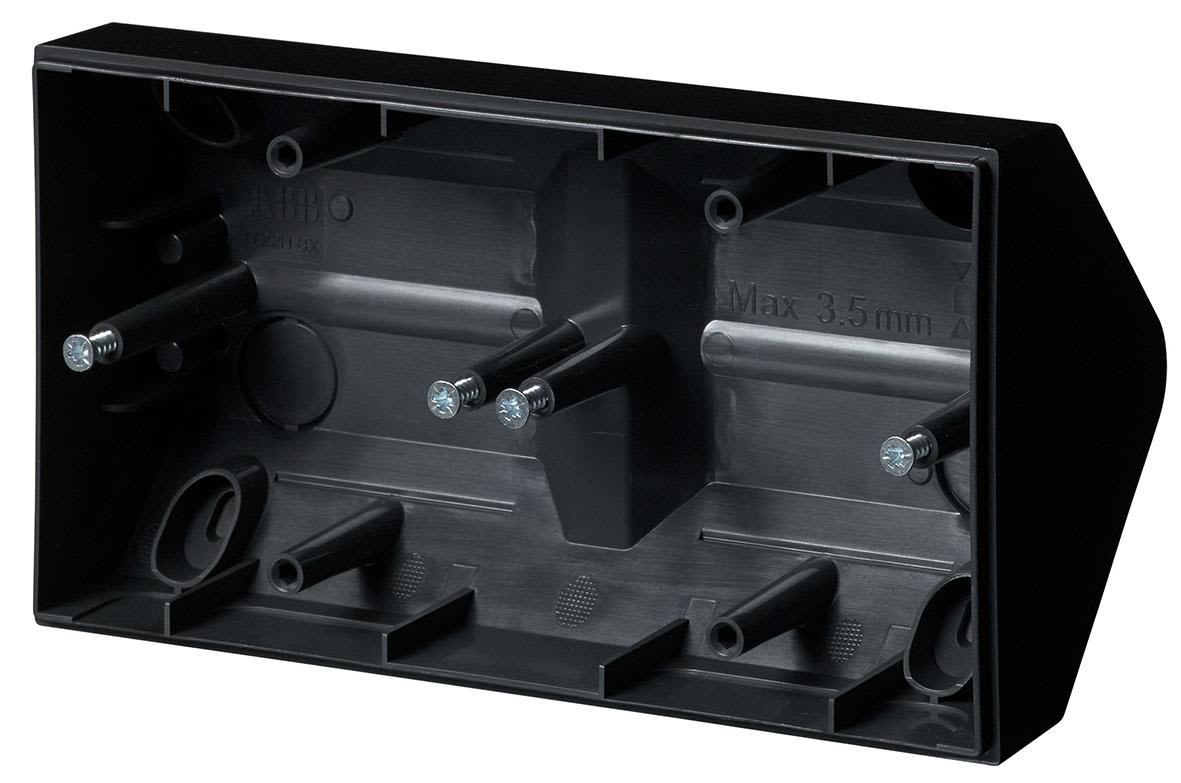 ABB 1722H-885 Hörnbox 2-fack, svart