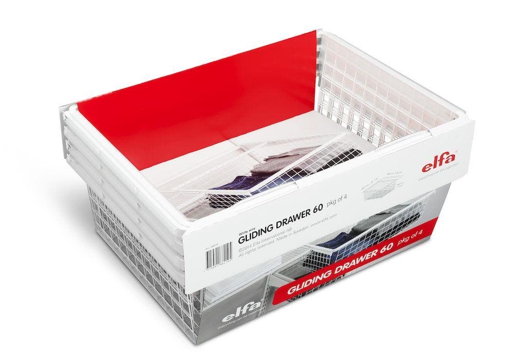Elfa 166210 Trådback vit, 4-pack