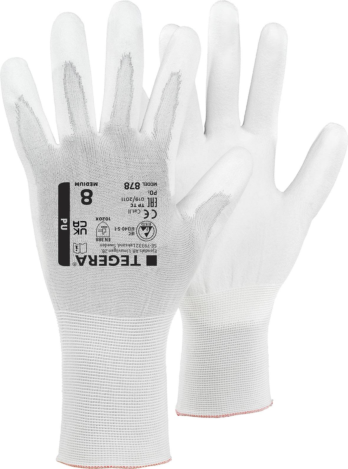 Tegera 878 Montagehandske vit 12