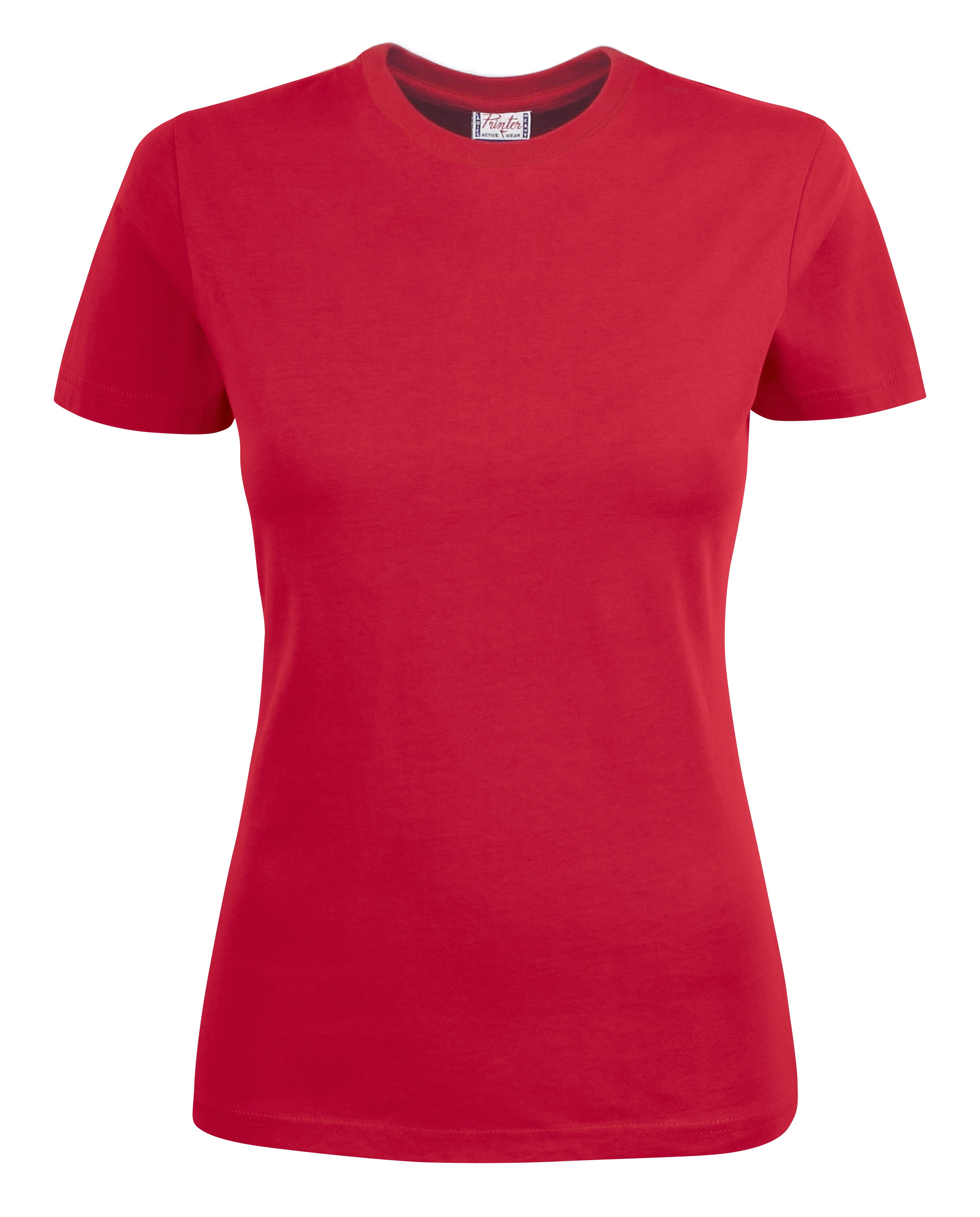 Printer Heavy T-shirt Lady T-shirt Röd Röd