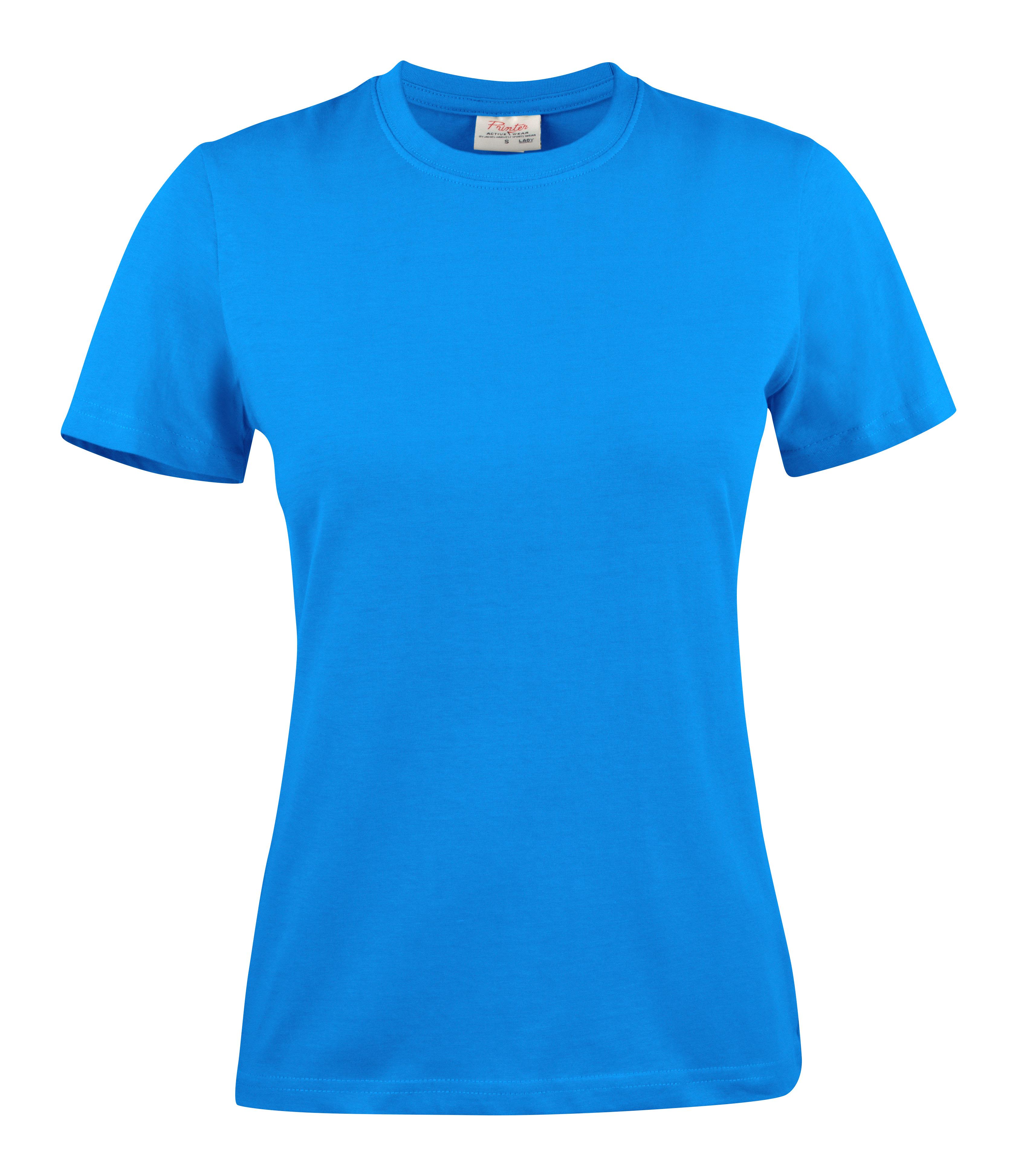 Printer Heavy T-shirt Lady T-shirt Oceanblå Oceanblå