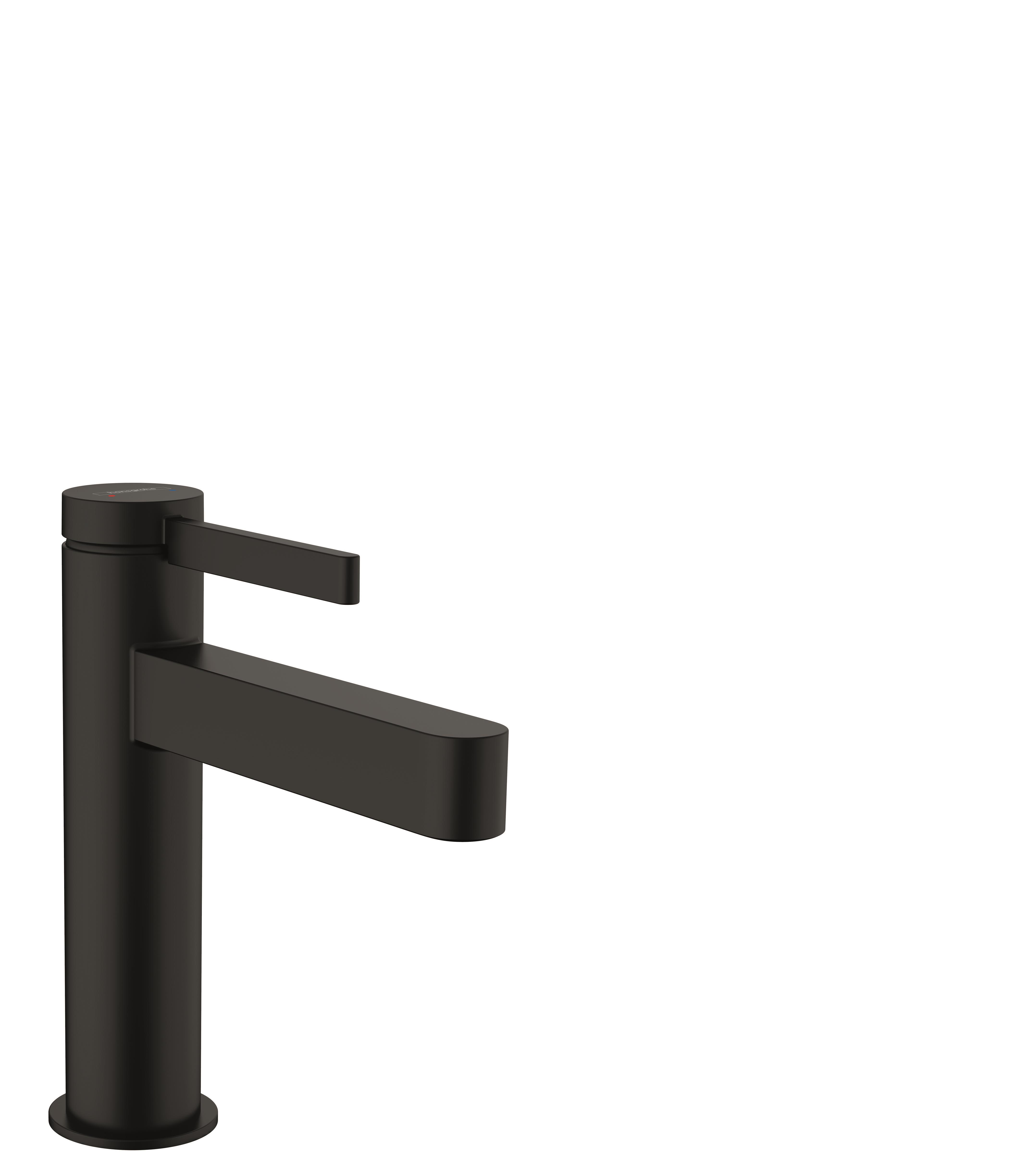 hansGrohe Finoris 1-grebs håndvaskarmatur 110 med push-open bundventil mat sort