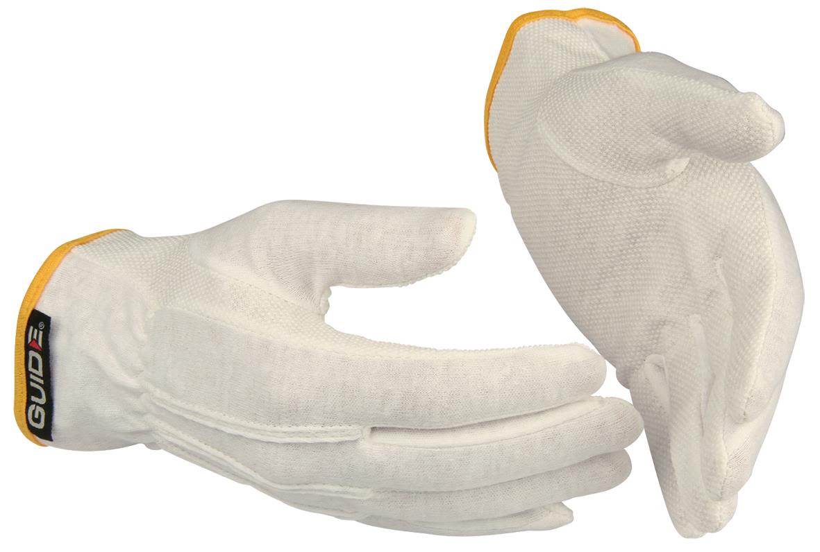 Guide Gloves 549 Handske bomull, tunn, PVC 9