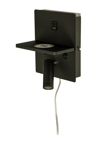 Aneta Lighting Astor 10213-15 Vägglampa 2,2/3,7 W, USB-A + USB-C