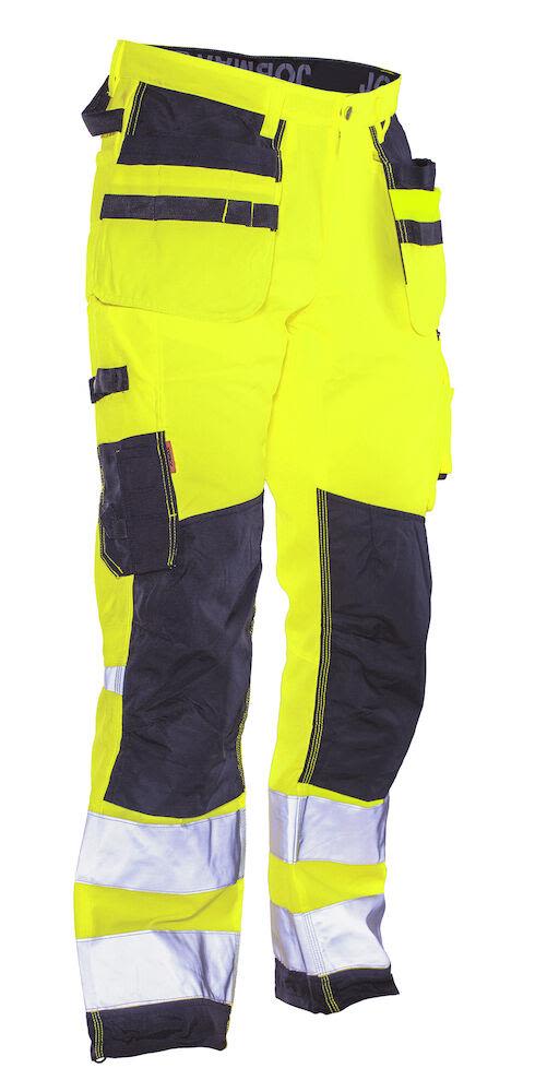 Jobman Star 2222 Arbeidsbukse gul/svart, varsel, klasse 2 Gul/Svart