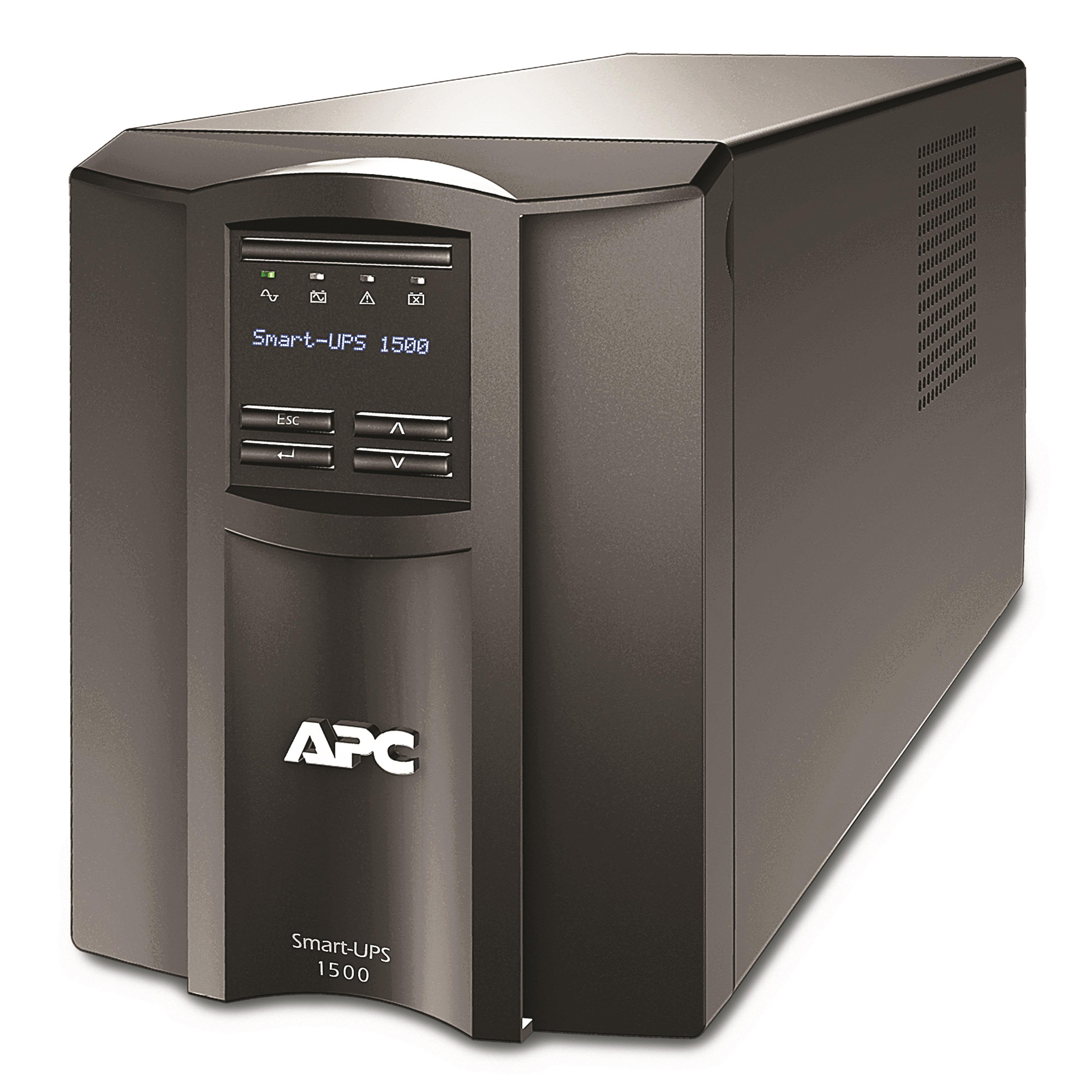 APC Smart-UPS SMT1500IC - UPS - AC 220/230/240 V - 1000 watt - 1500 VA - RS-232, USB - utgangskontakter: 8 - svart - med APC SmartConnect