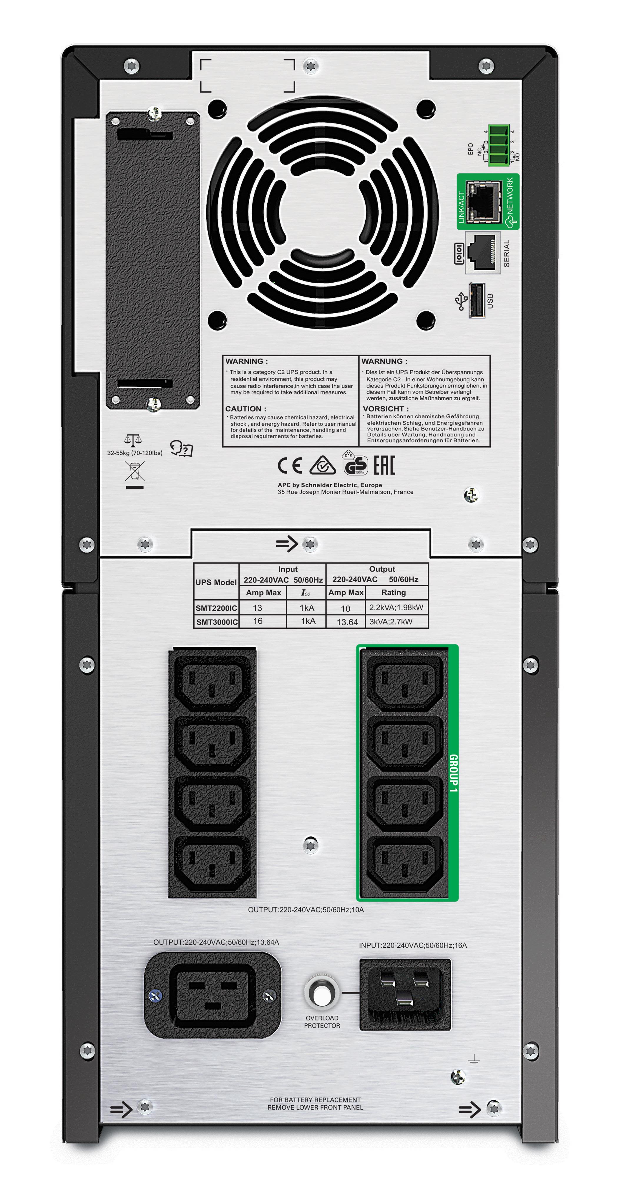 Schneider Electric SMT3000IC UPS 230 V