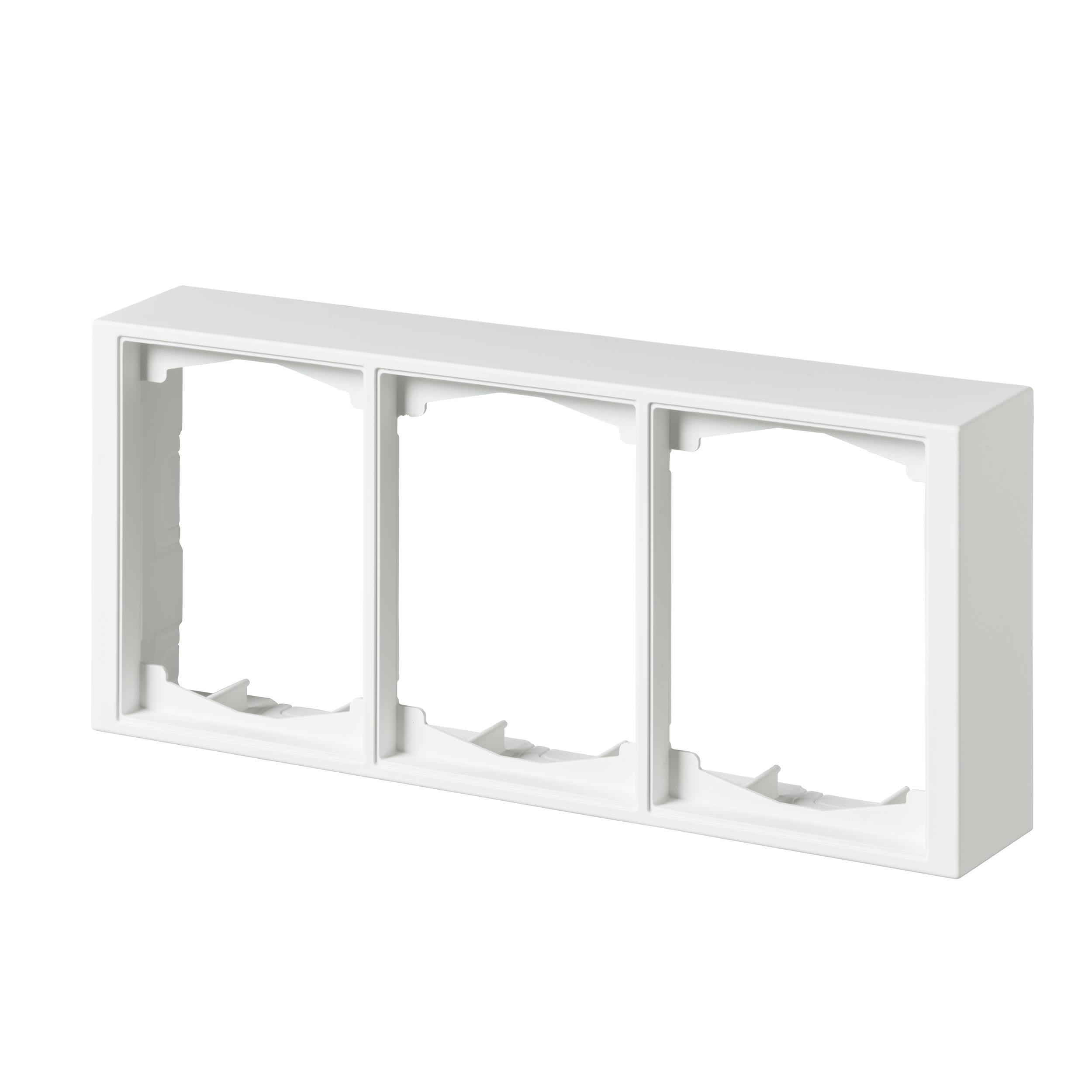 ABB 1723S100-884 Förhöjningsram 100 x 40 mm, vit 3-fack