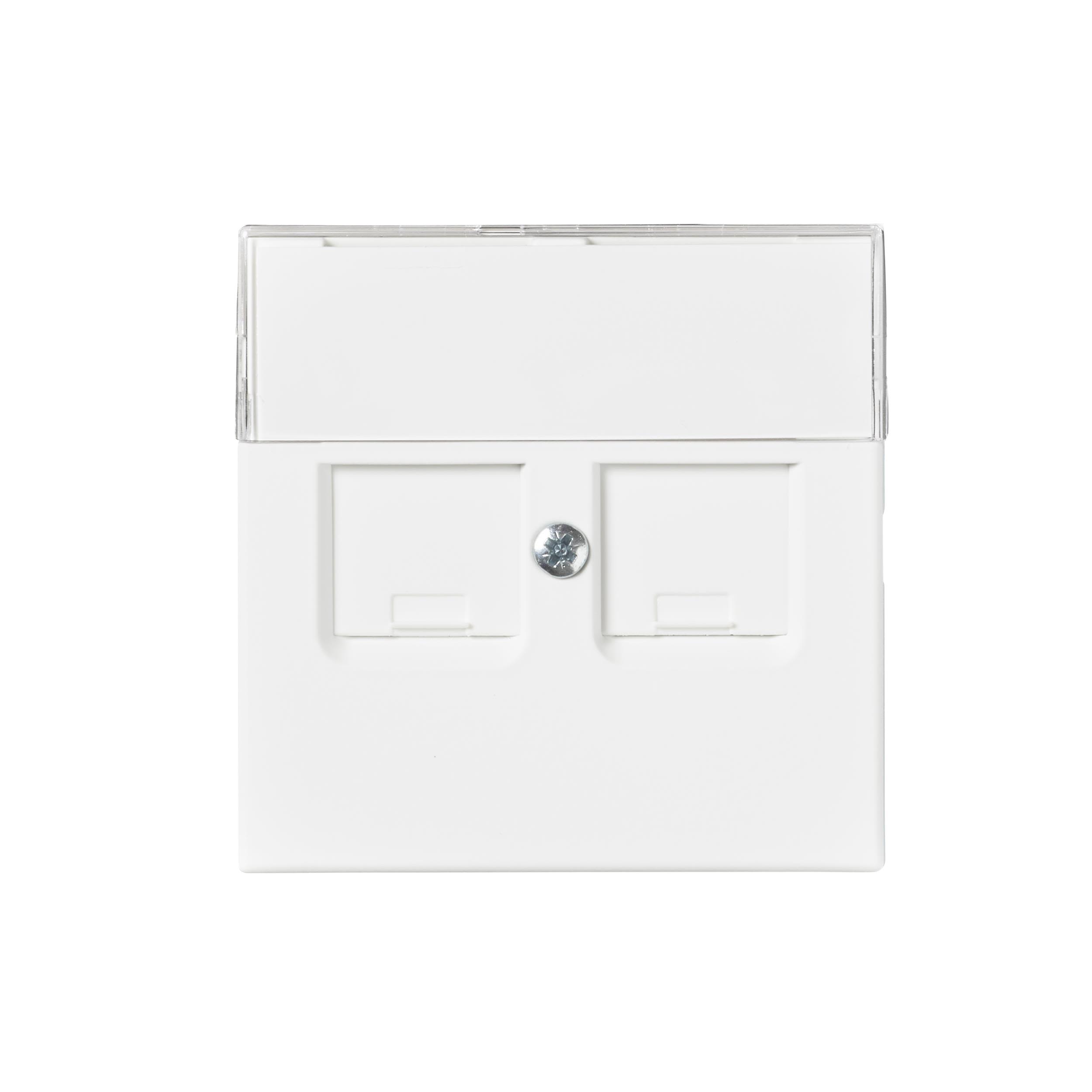 ABB 1819DC-884 Centrumplatta dammskydd, vit