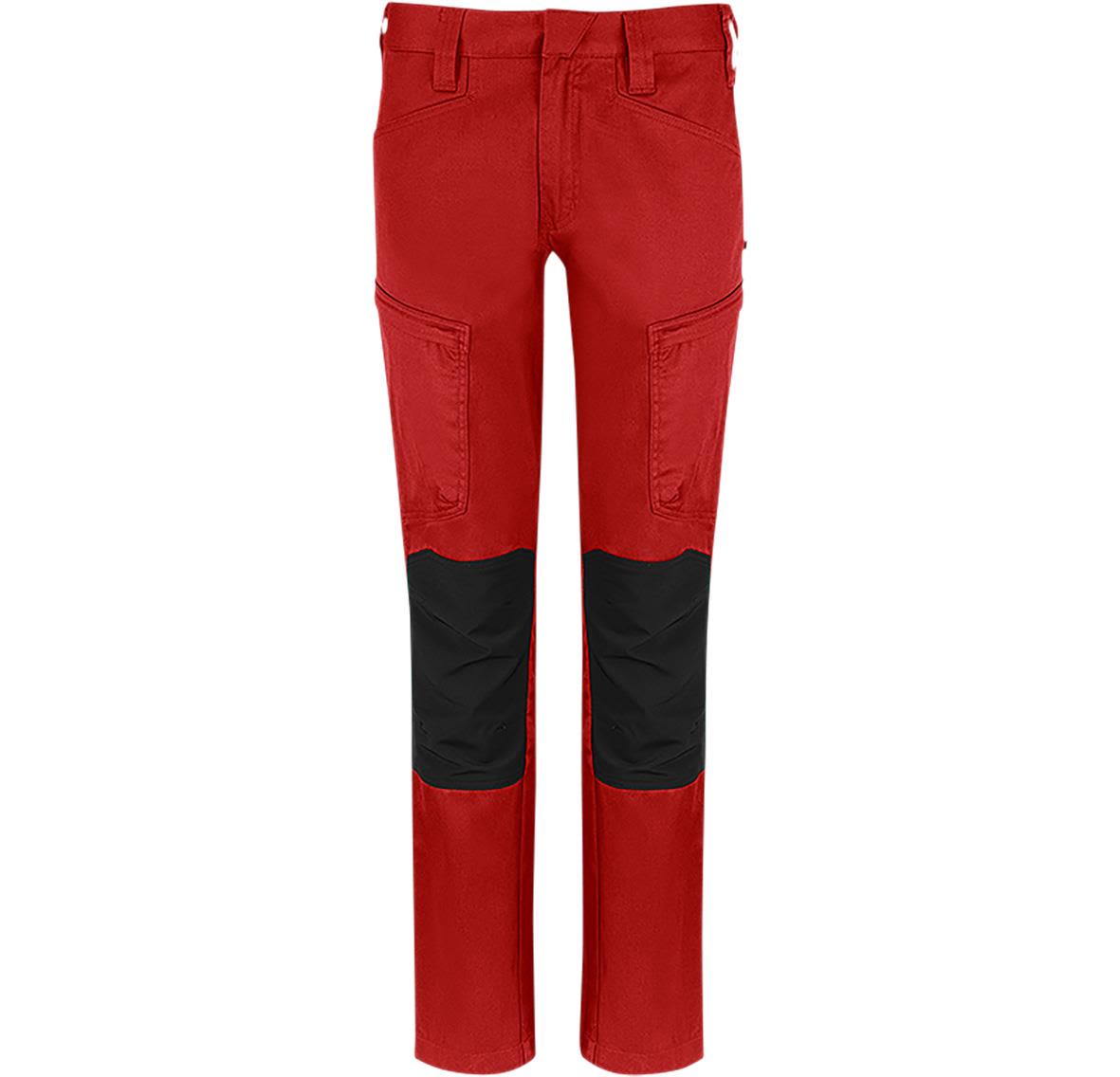 WP49 Servicebukser med stretch, rød/sort Rød/sort