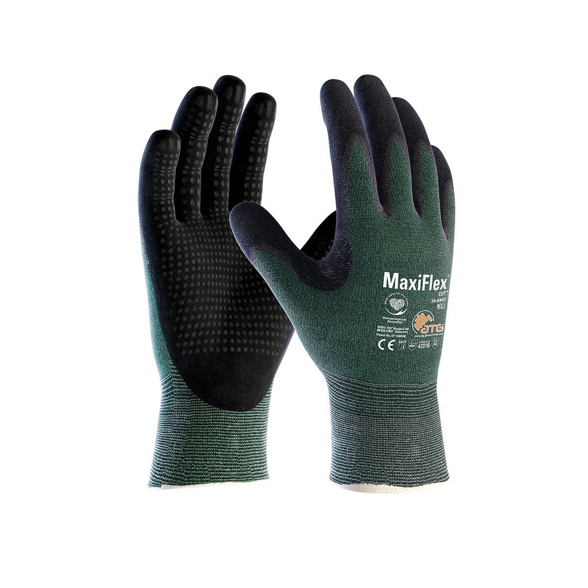 ATG MaxiFlex 34-8443 CutB Montagehandske grön 8