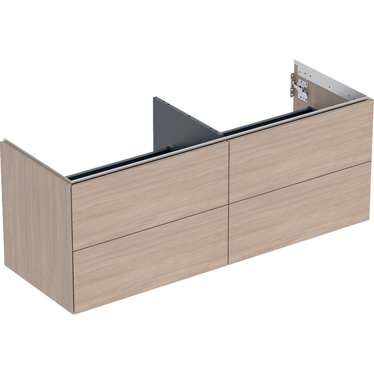 Geberit ONE 505.266.00.5 Kommod med 4 lådor, 135 x 47 cm Ek