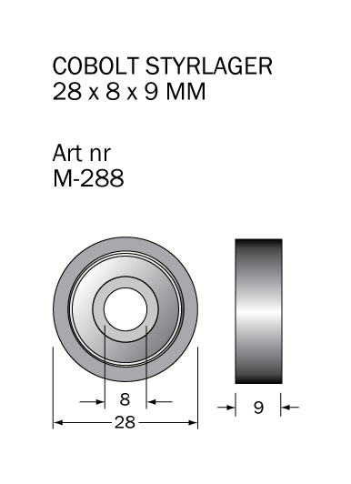 Cobolt M-288 Kullager 28 x 8 x 9 mm