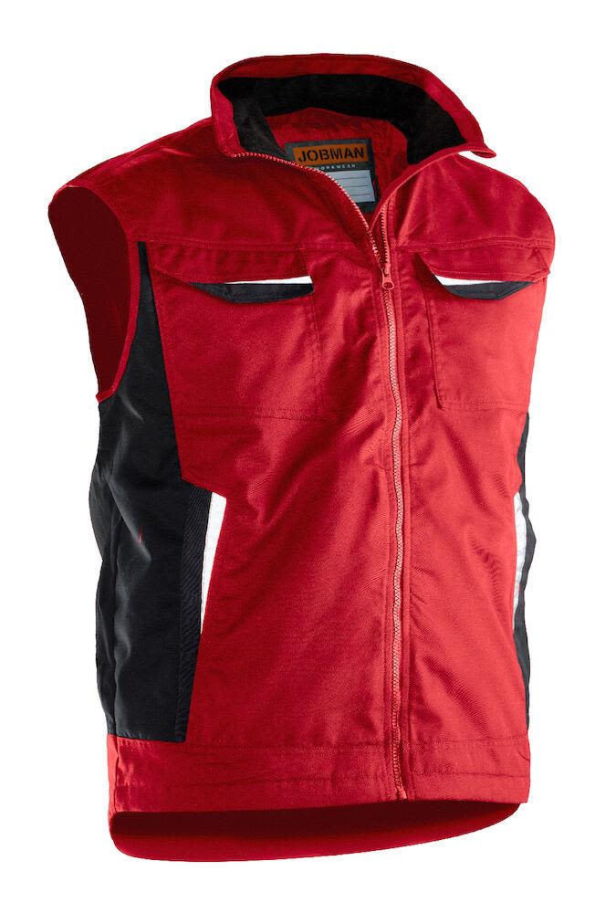 Jobman 7517 Vest rød, fôret Rød