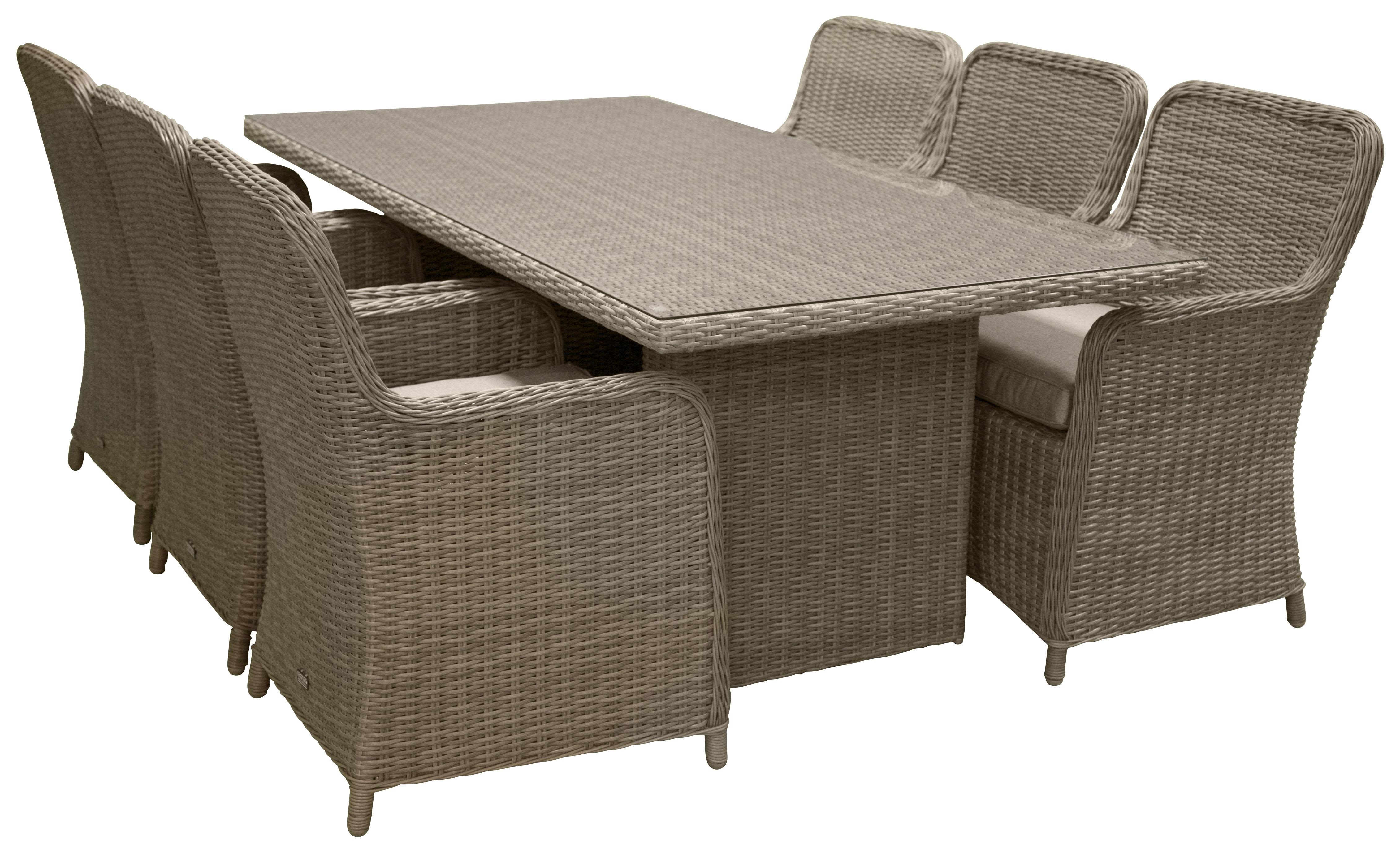 Venture Home Wembley 5290-067 Matgrupp bord, stolar, beige/natur