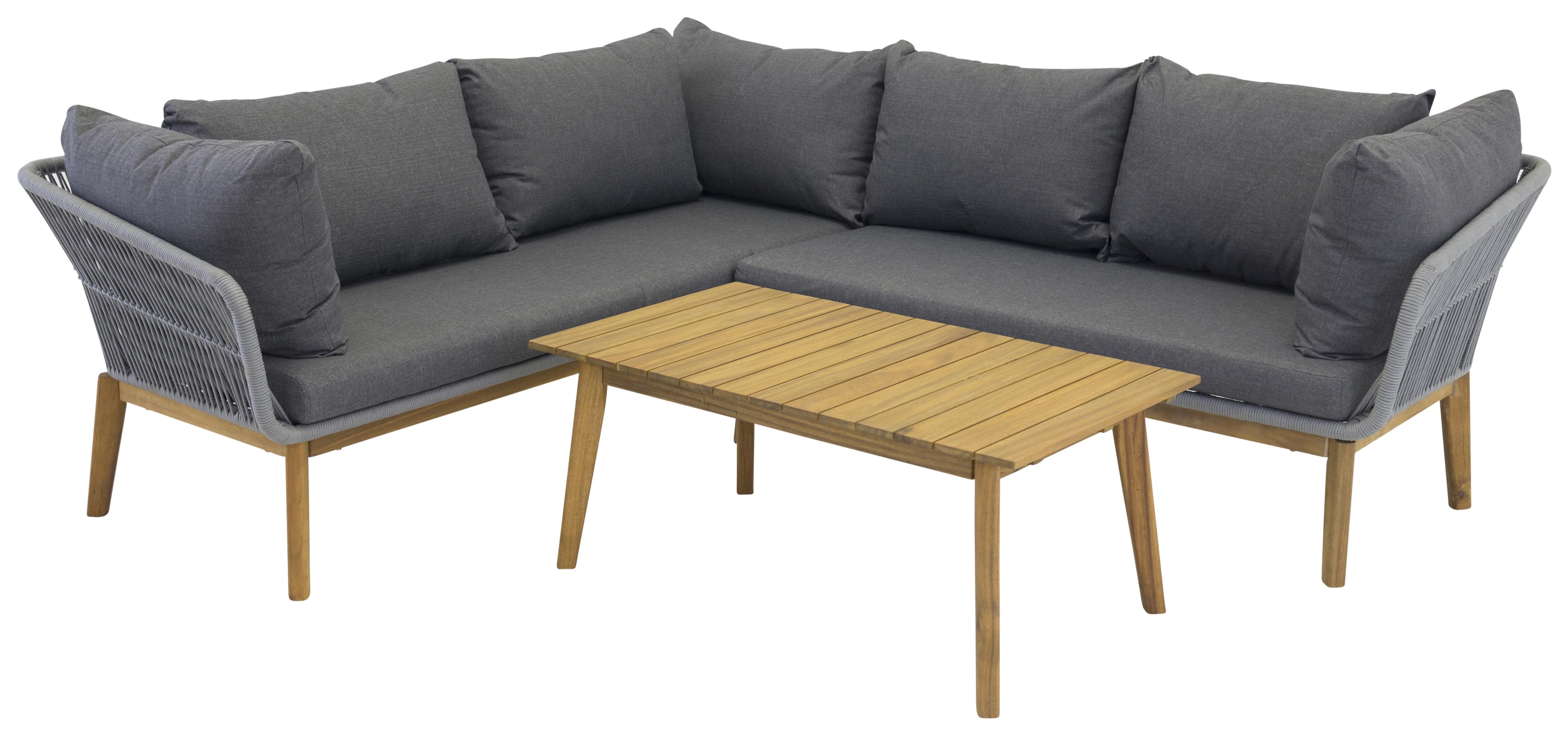 Venture Home Chania 9329-013 Loungeset soffa, bord, natur/grått