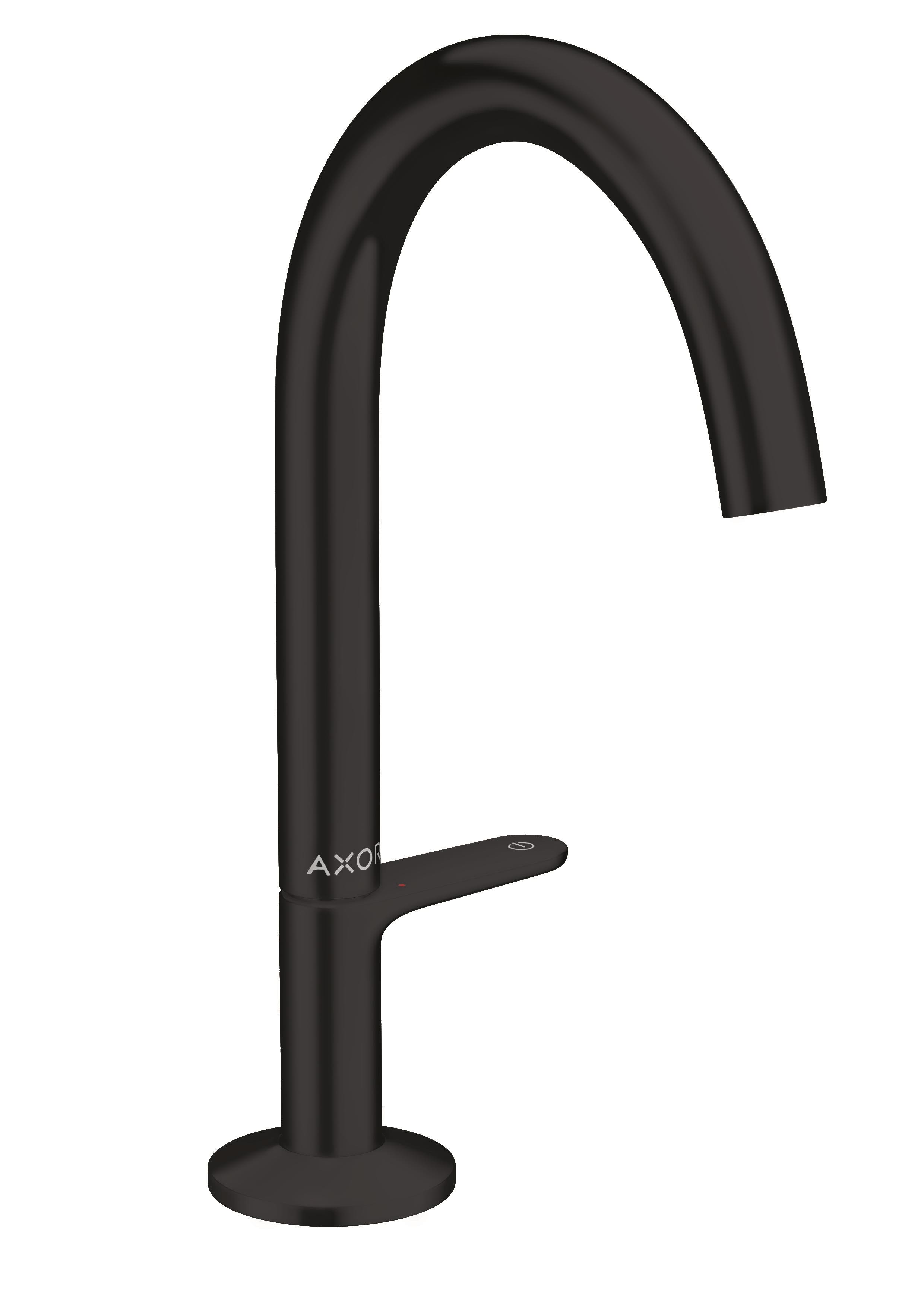 AXOR One etgrebsbatteri - 140mm tud t/hv m/push-open mat sort