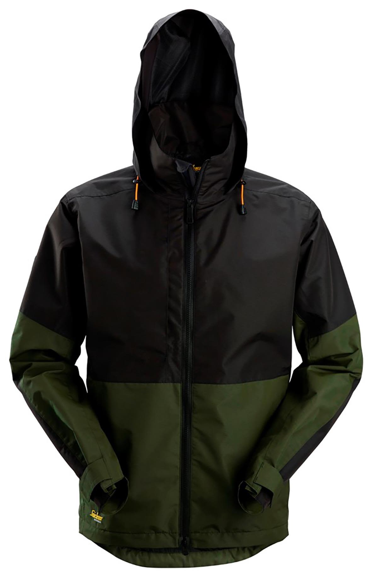 Snickers Workwear 1304-3104 AllroundWork Skalljakke vanntett, grønn/svart Grønn/Svart