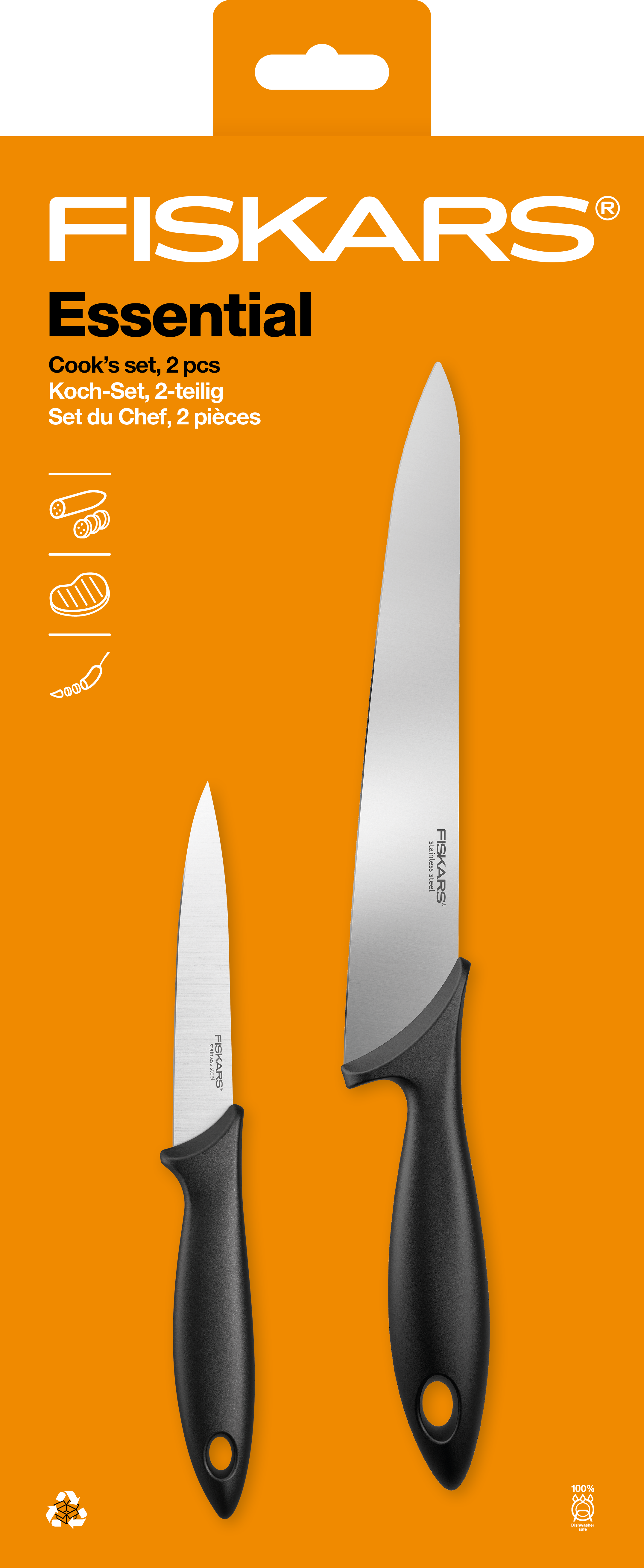 Fiskars Essential 1065582 Kniv sæt 2 dele