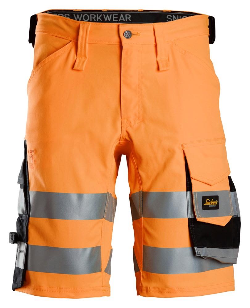 Snickers Workwear 6136 Shorts varsel, oransje/svart 60