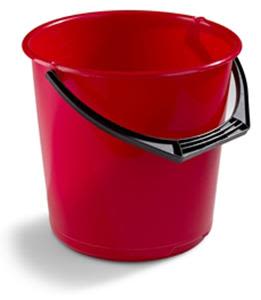 Nordiska Plast Nordic Plasthink med plastgrepp, 10 l Röd