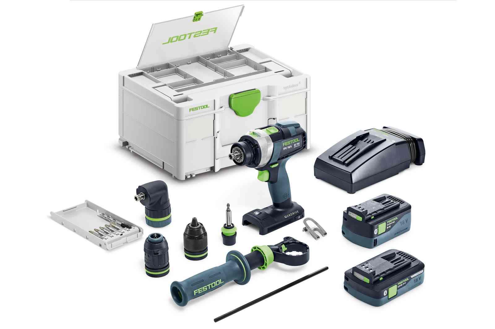 Festool QUADRIVE TPC 18/4 5,0/4,0 I-Set/XL Slagskruvdragare med batteri och laddare