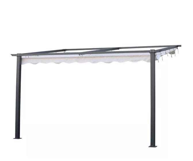 Jabo 10042 Pergola väggfast, 4 x 4 m Grå