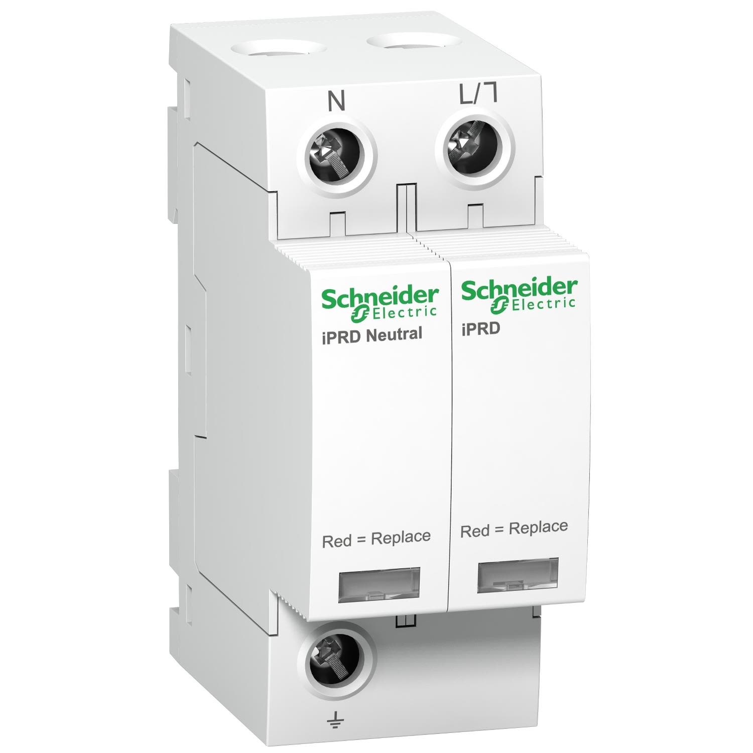 Schneider Electric A9L08500 Överspänningsskydd Typ 2+3, 1 P+N, 2 moduler