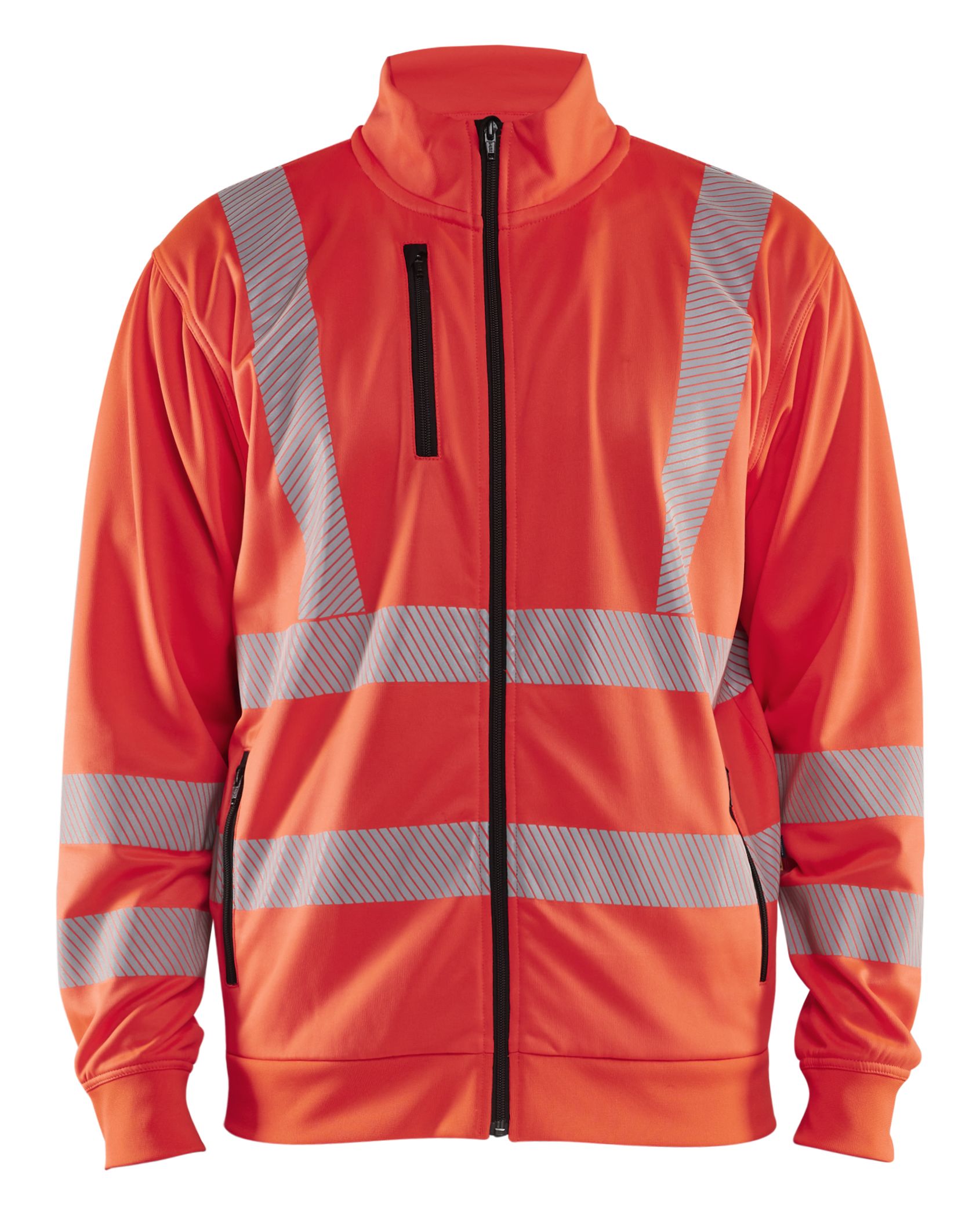 High vis Sweatshirt Full glidelås