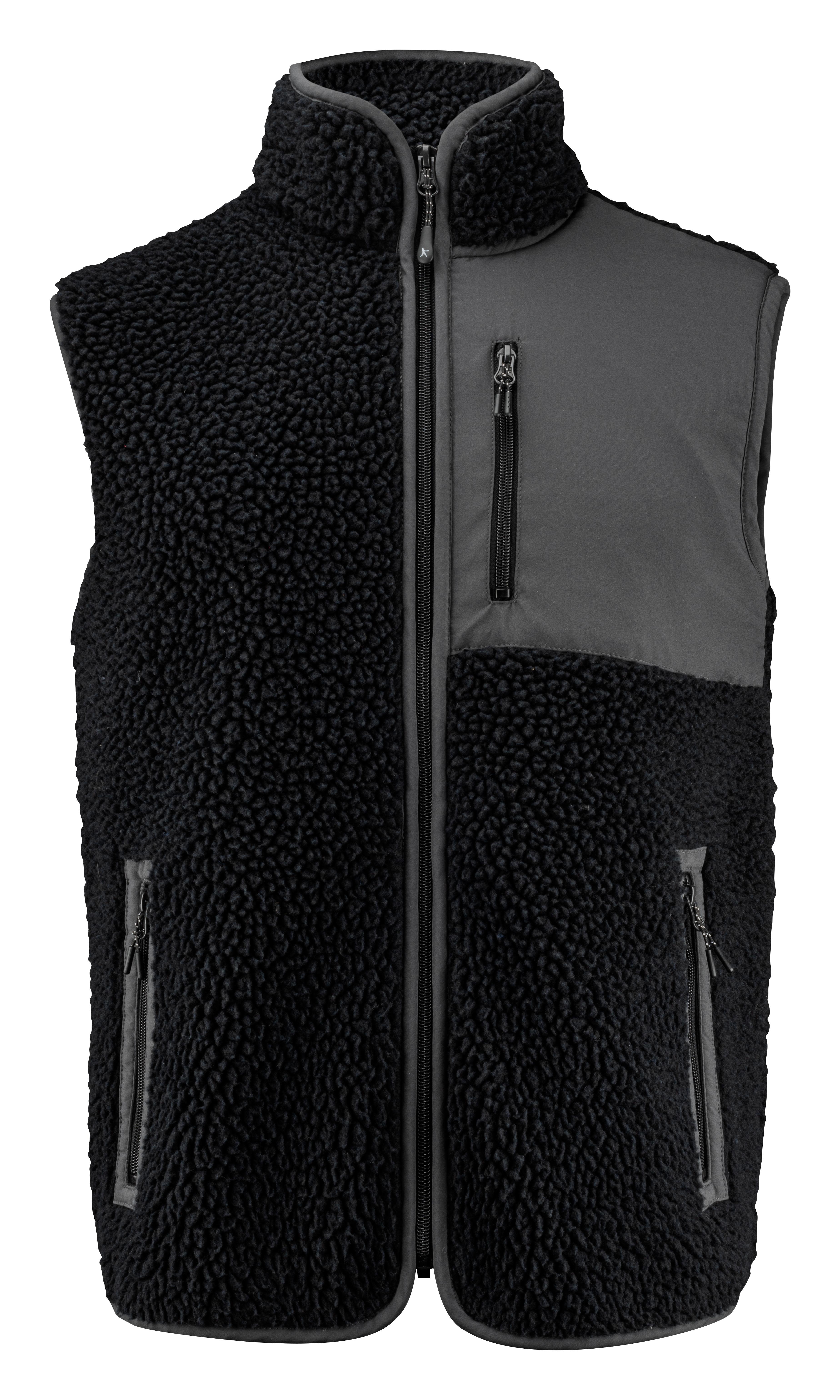 James Harvest Kingsley Pile Vest Sort