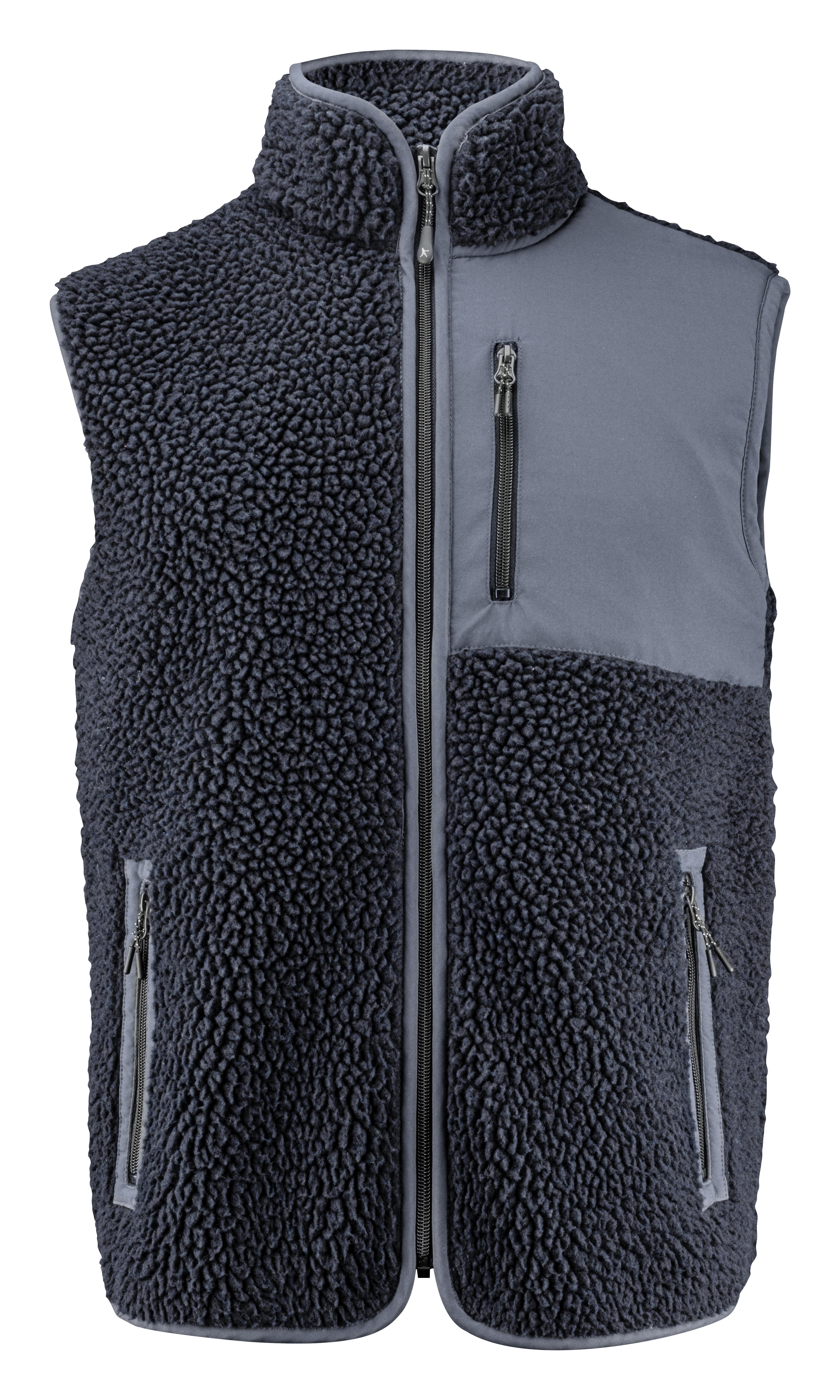 James Harvest Kingsley Pile Vest Marineblå