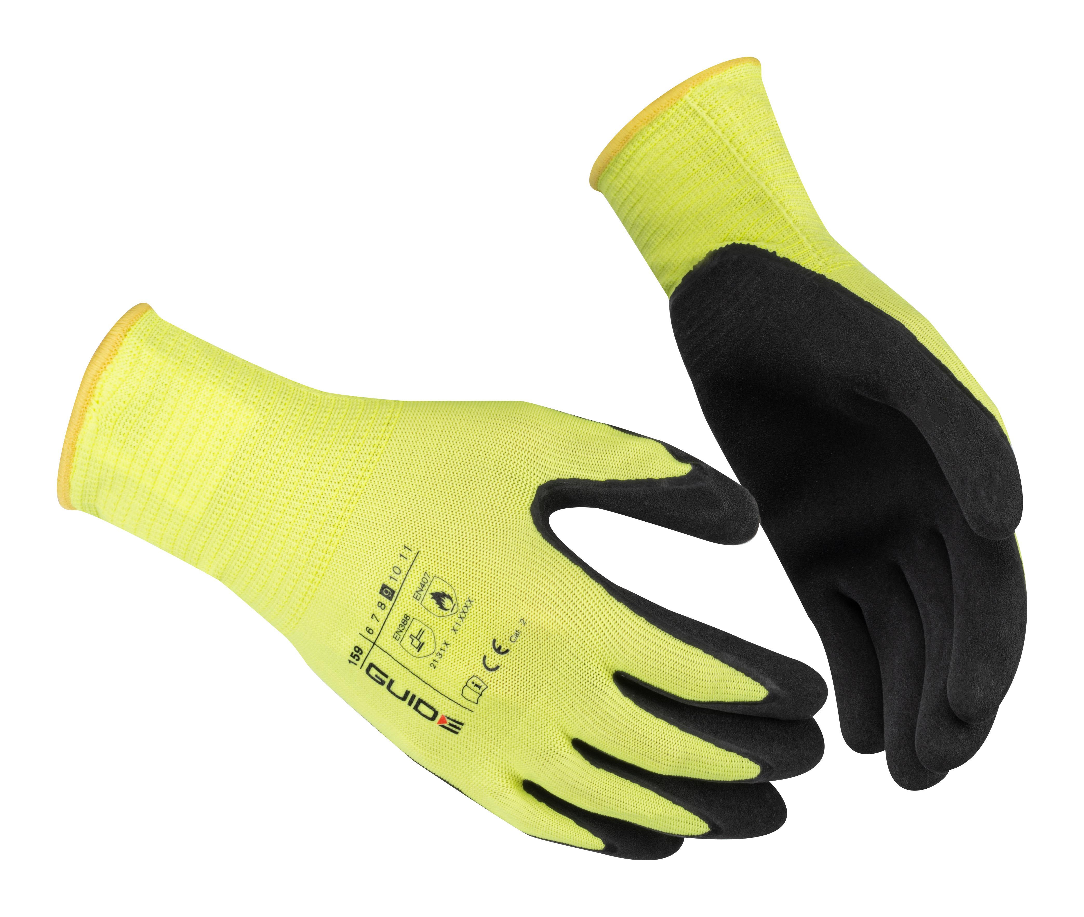 Guide Gloves 159 Handske latex, vattentät, Hi-Viz 7