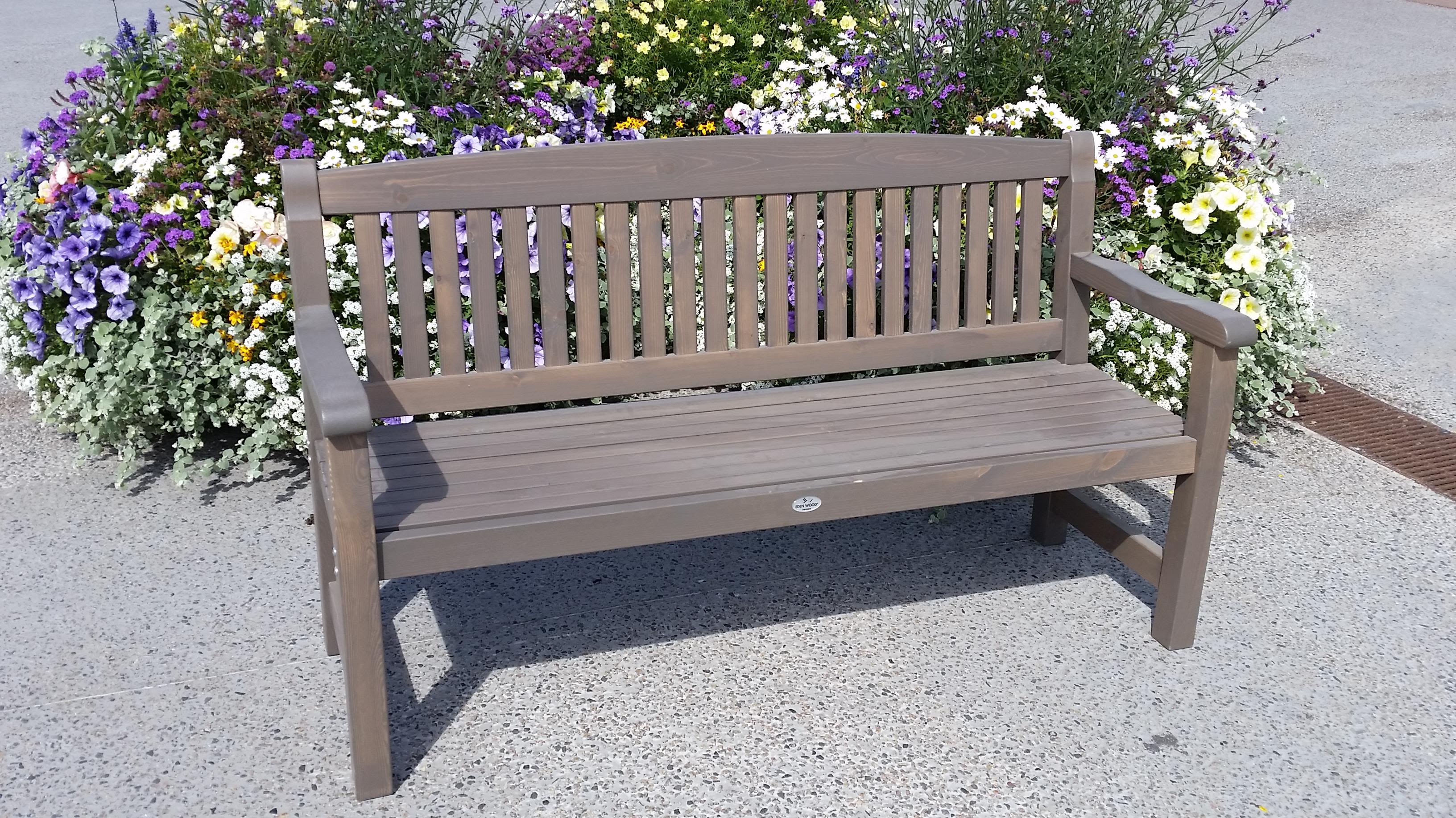 Eden Wood Kattvik EW 0920-7 Trädgårdsbänk 3-sits Grå