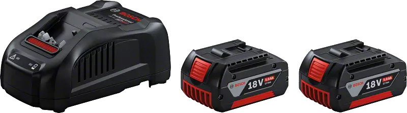 Bosch 2x GBA 18V 5.0Ah+GAL 1880 CV Ladepakke 2st 18V 5,0Ah Li-ion