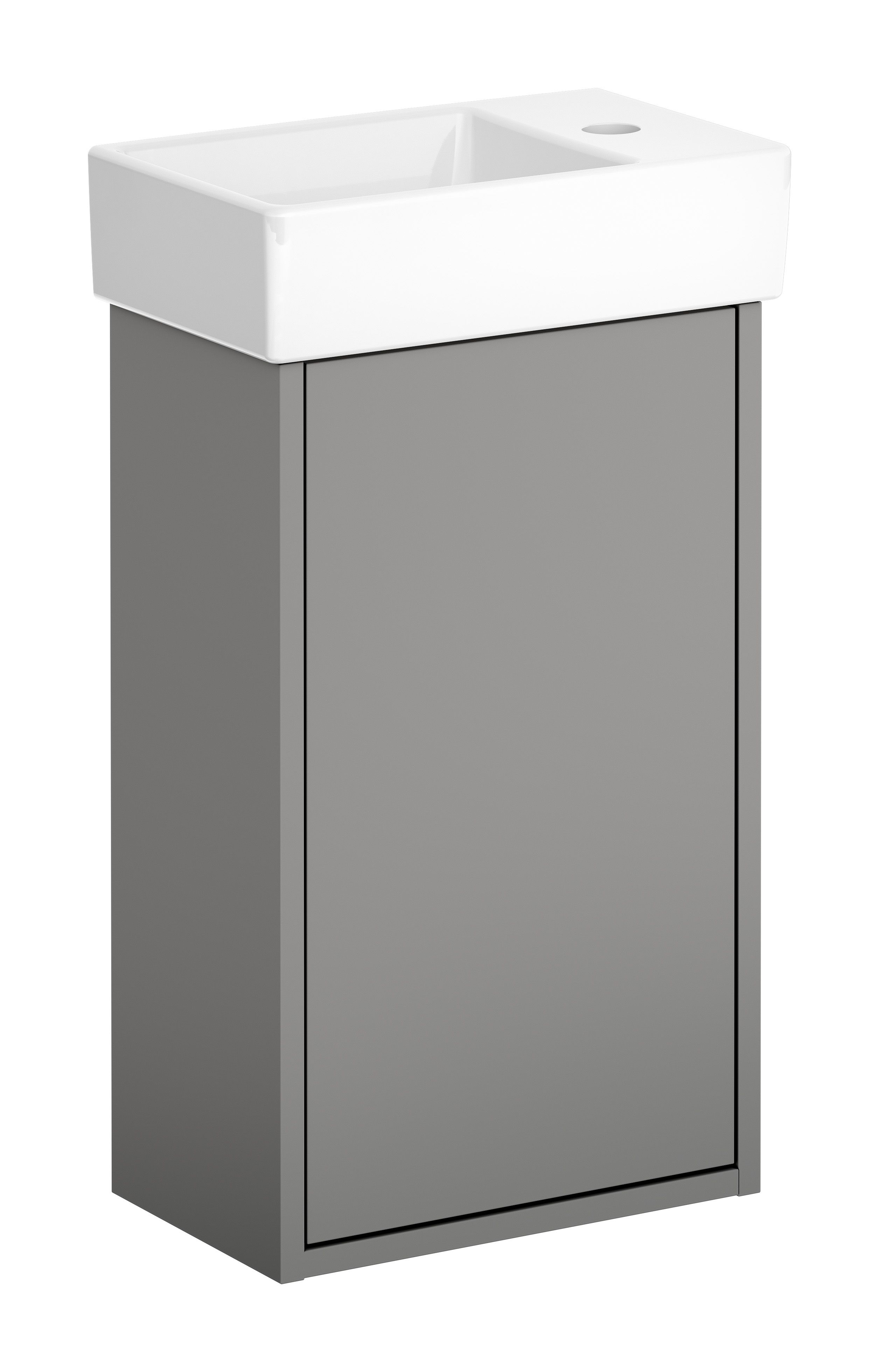 Gustavsberg Artic Small GB71ACVC34TL01L Kommodpaket askgrå/vit, 36 cm, vänster Askgrå/vit