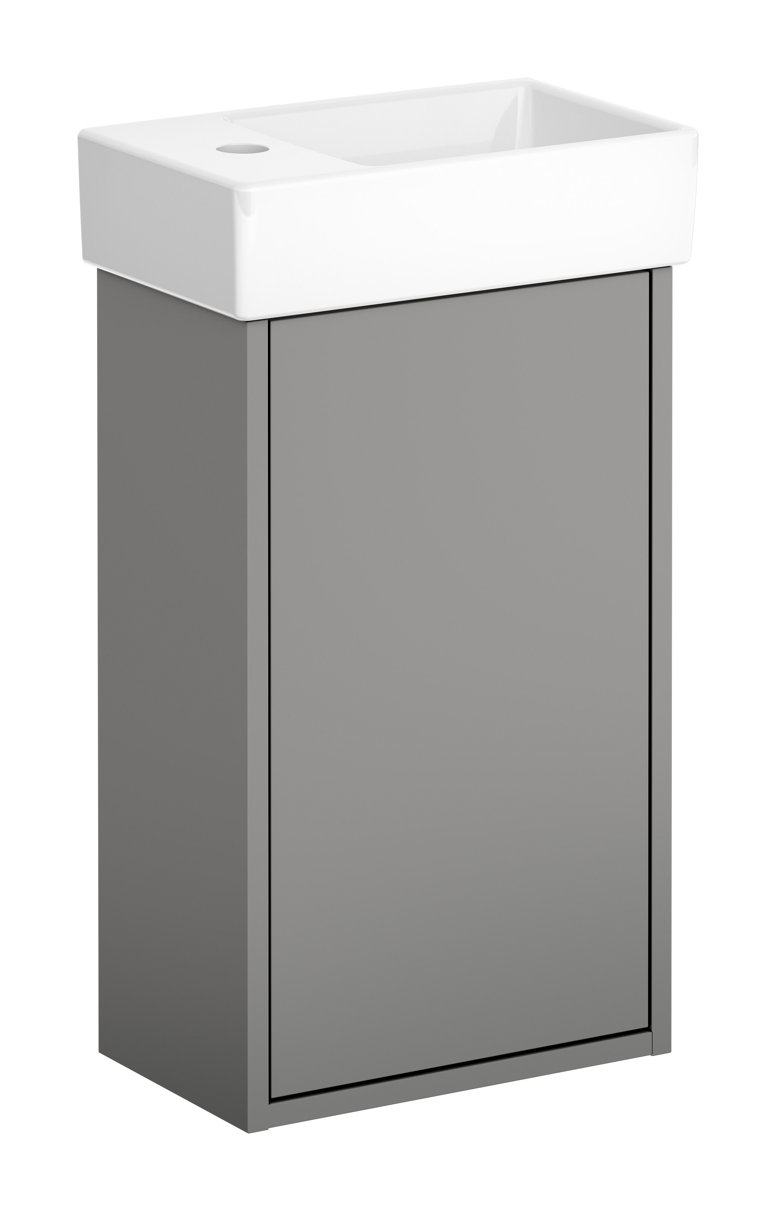 Gustavsberg Artic Small GB71ACVC34TL01R Kommodpaket askgrå/vit, 36 cm, höger Askgrå/vit
