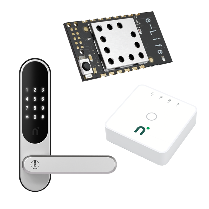 Nimly Touch Pro Black/Silver + Connect Module & Connect Gateway Älylukko