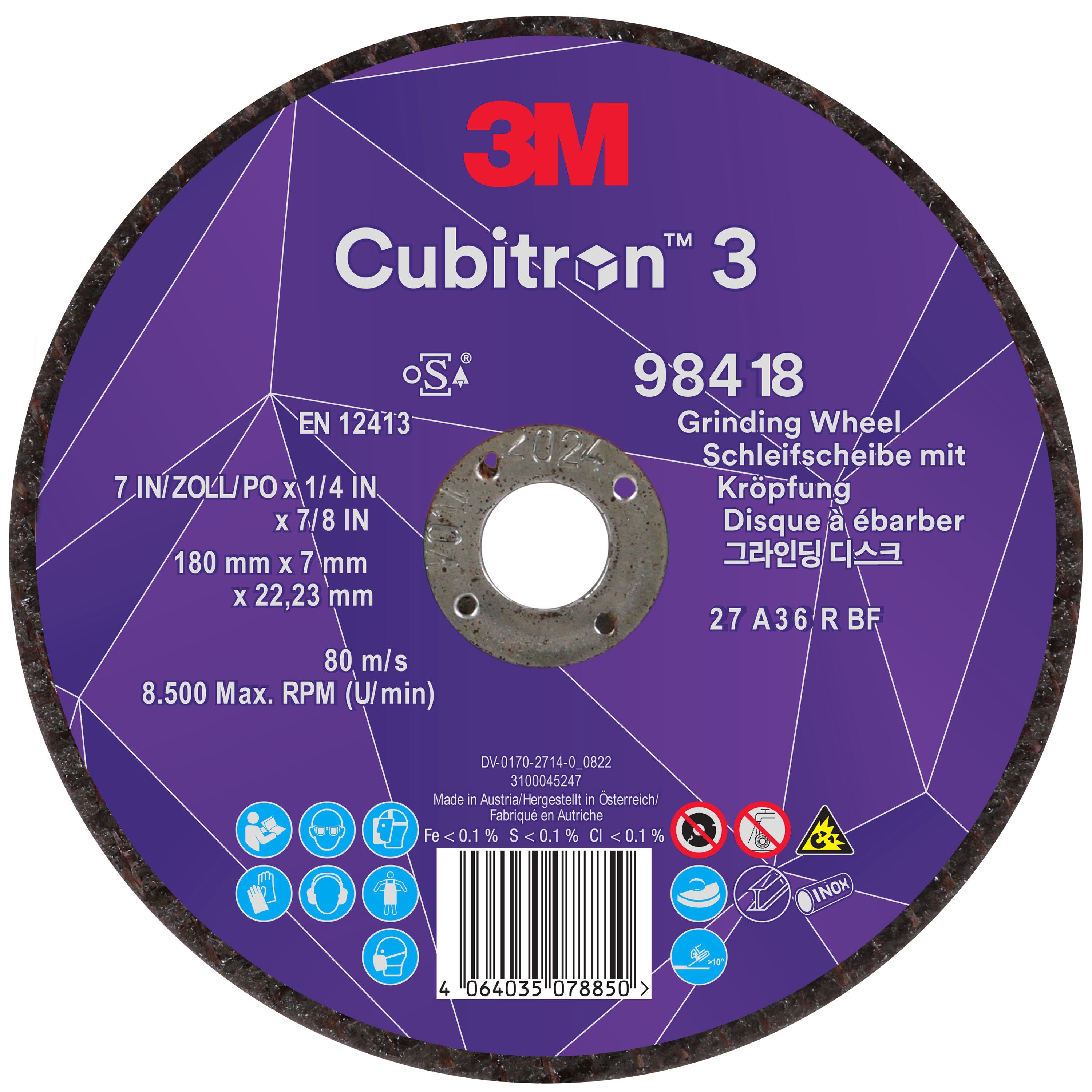 3M Cubitron 3 Navrondell 22.23 mmx180 mm