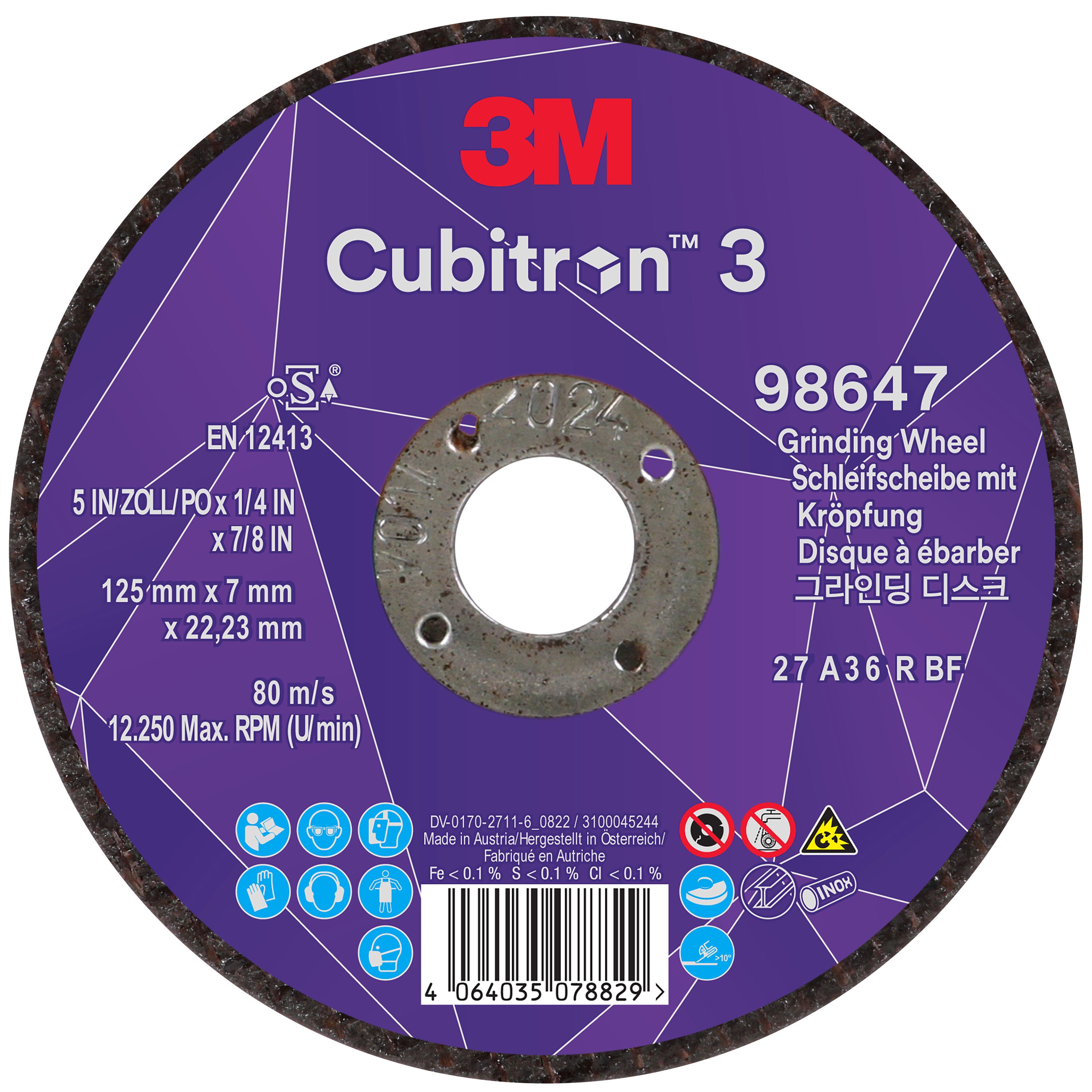 3M Cubitron 3 Navrondell 22.23 mmx125 mm
