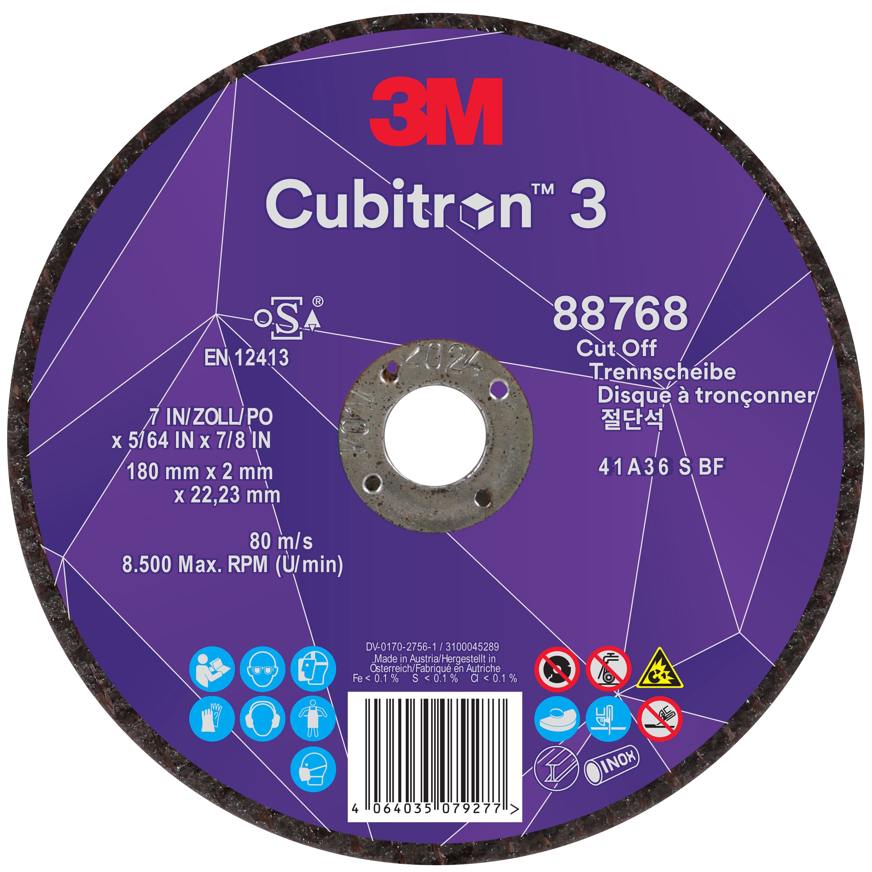 3M 7100303999 Kapskiva 180x2x22